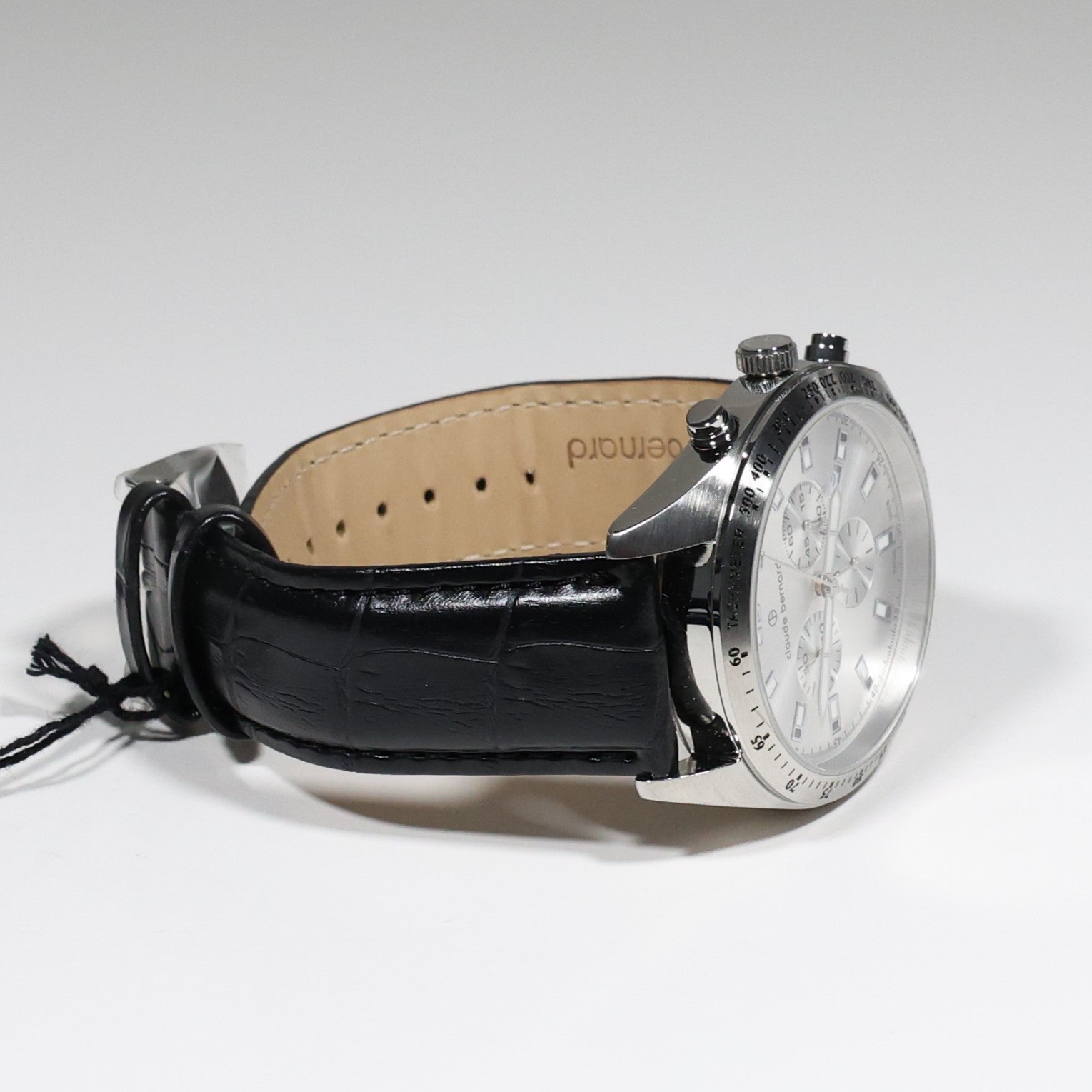 Claude Bernard Mens Silver Dial Stainless Steel Chronograph Watch  10247-3C-AIN