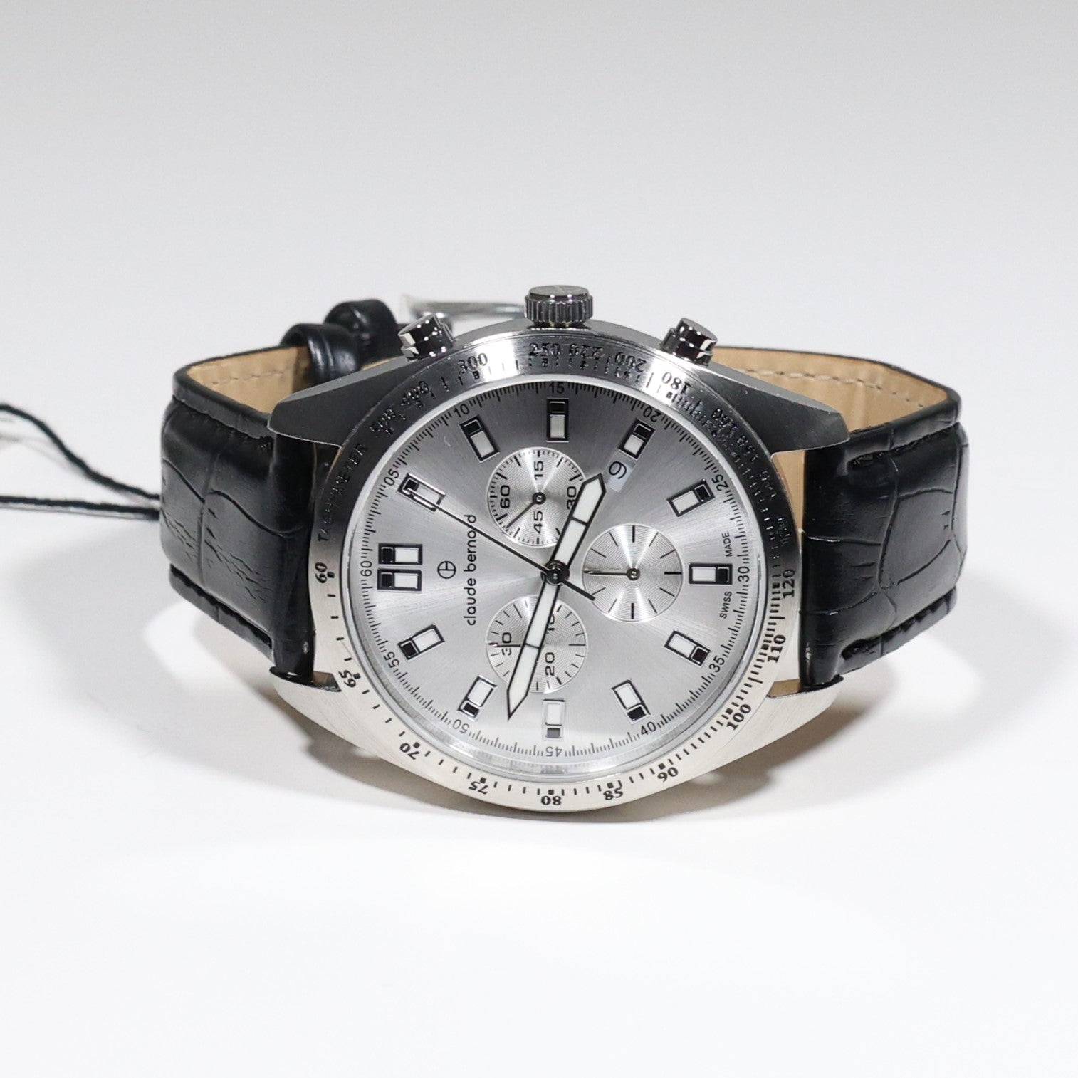 Claude Bernard Mens Silver Dial Stainless Steel Chronograph Watch  10247-3C-AIN