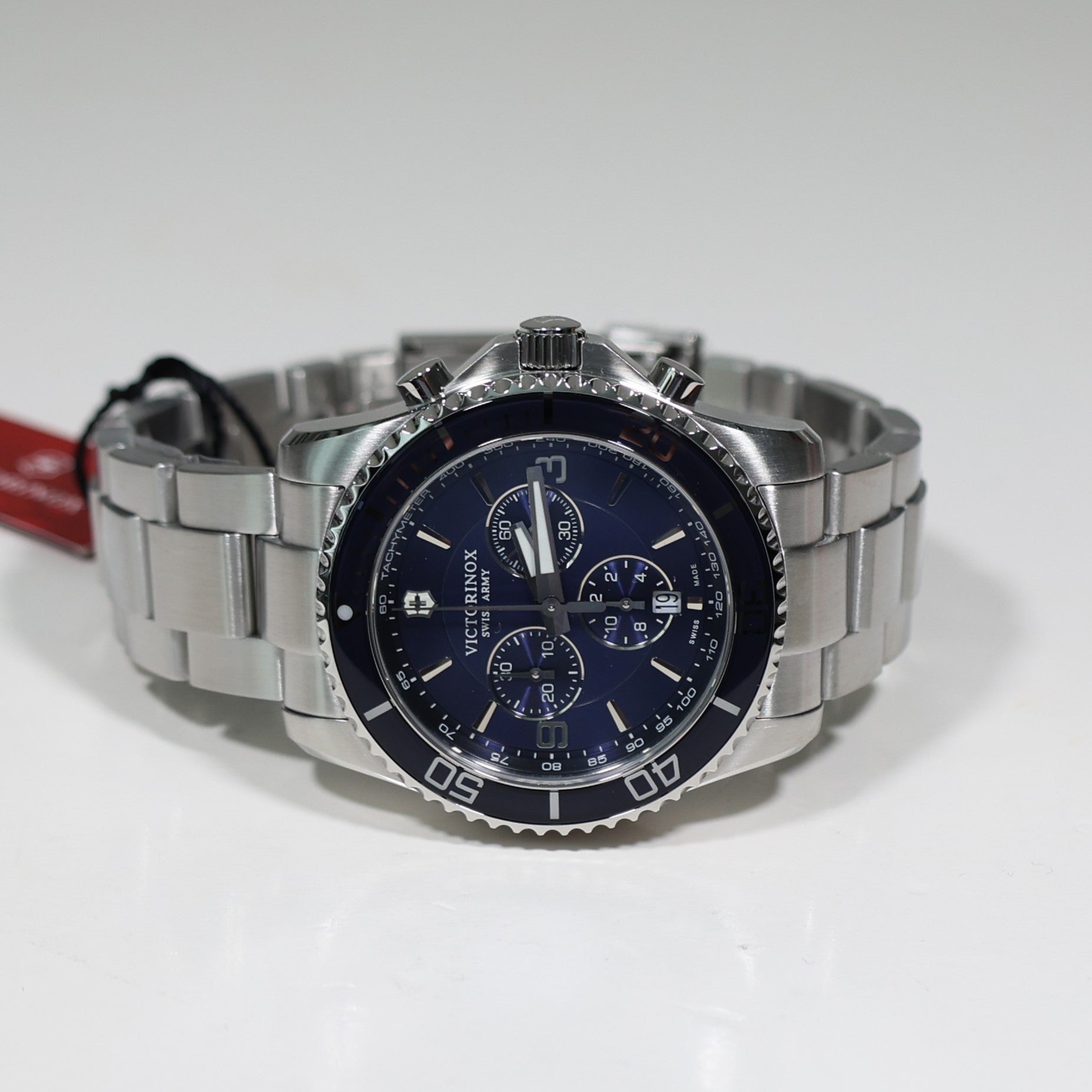 Victorinox Maverick Chronograph Men's Blue Dial Stainless Steel Watch 241689