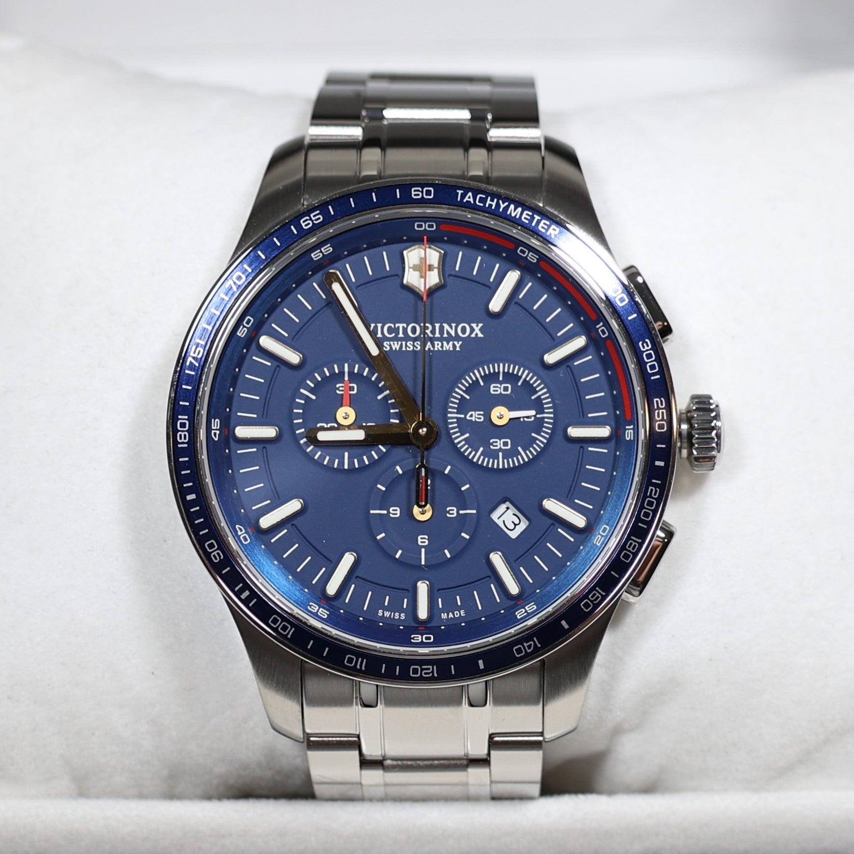 Victorinox Alliance Sport Men's Blue Dial Stainless Steel Chronograph Watch 241817