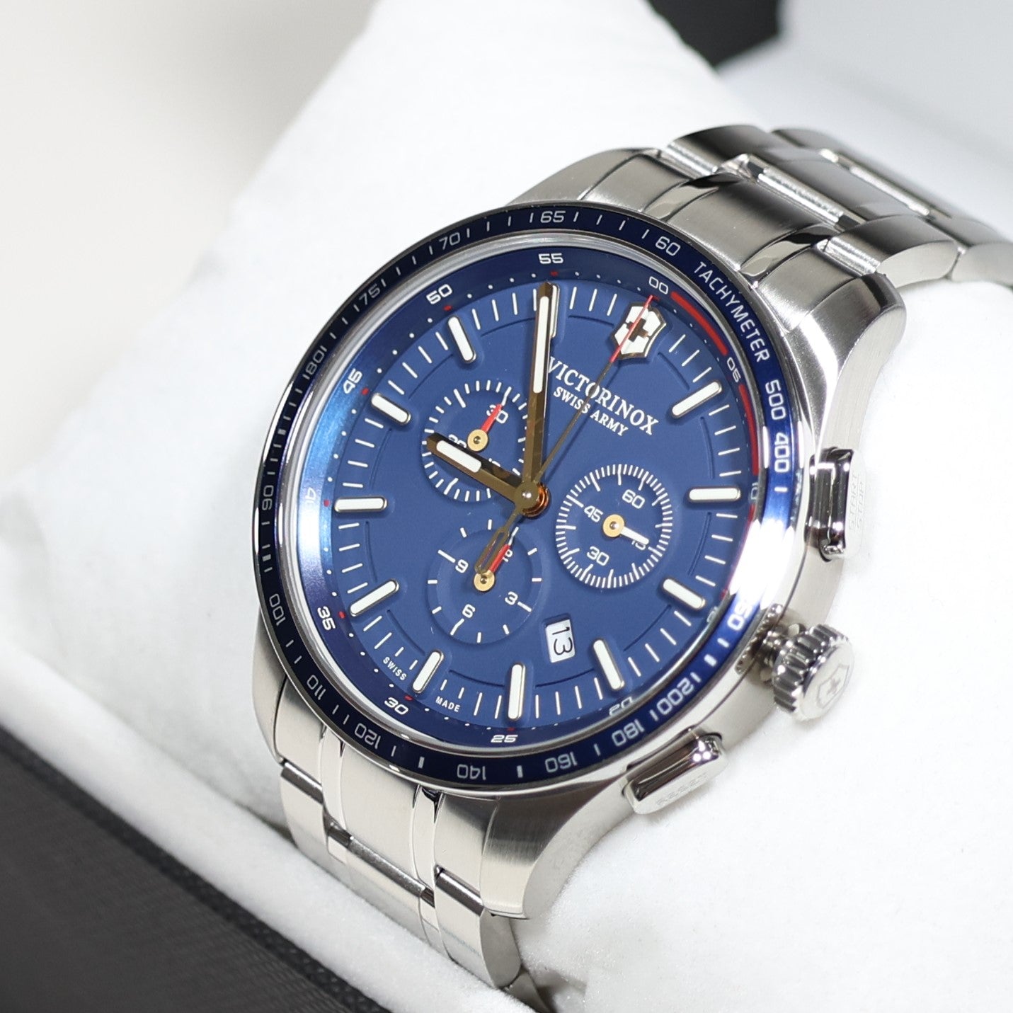 Victorinox Alliance Sport Men's Blue Dial Stainless Steel Chronograph Watch 241817