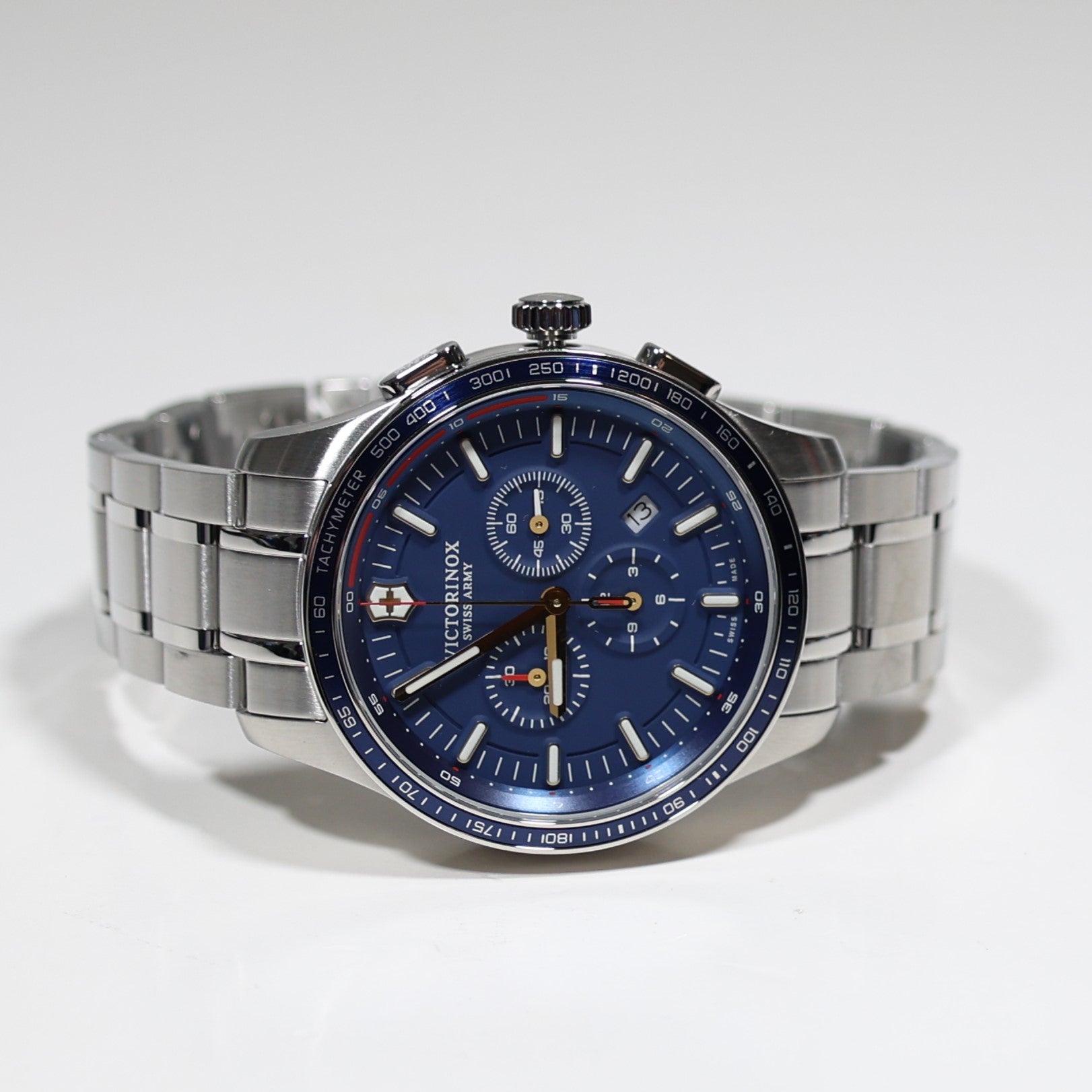 Victorinox Alliance Sport Men's Blue Dial Stainless Steel Chronograph Watch 241817