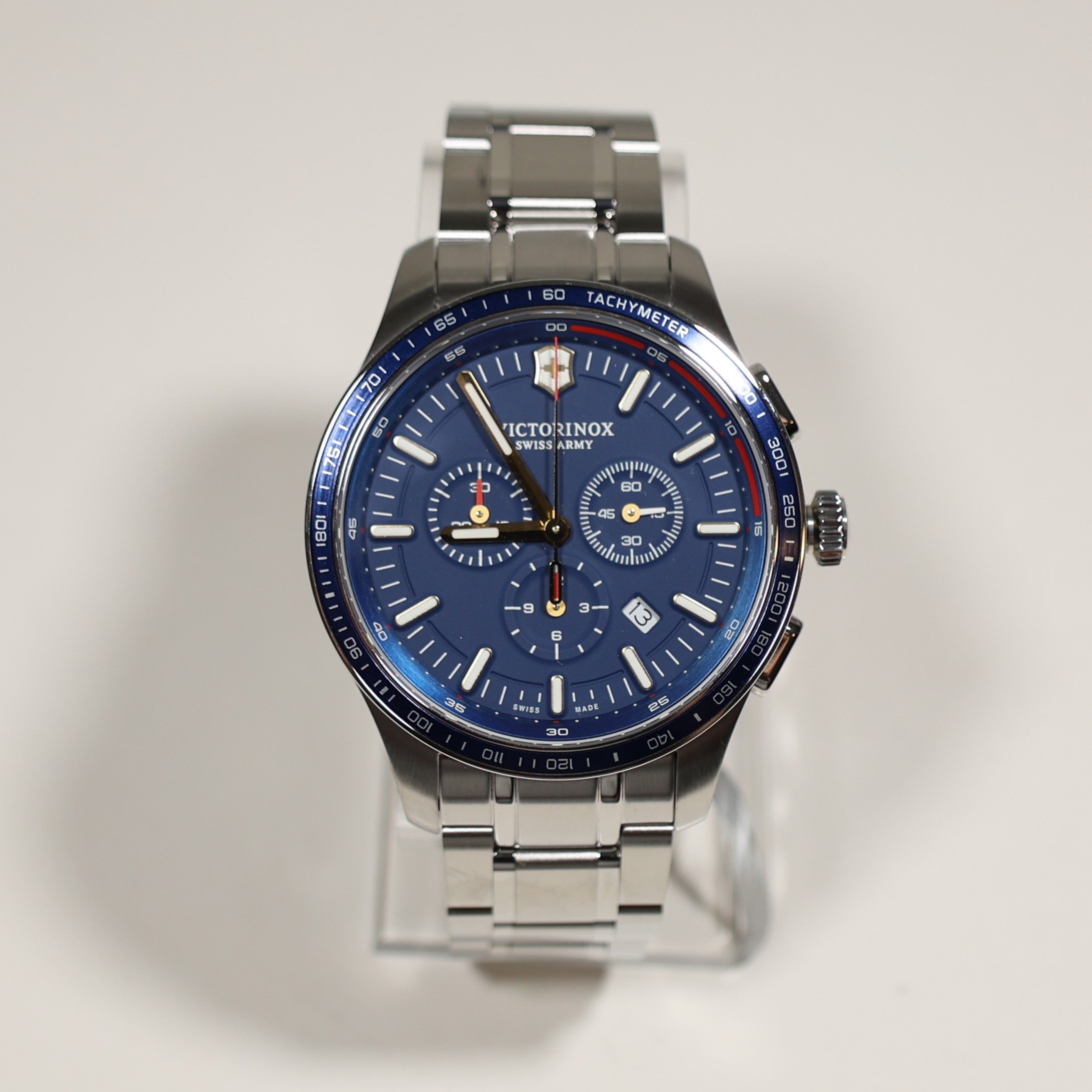 Victorinox Alliance Sport Men's Blue Dial Stainless Steel Chronograph Watch 241817