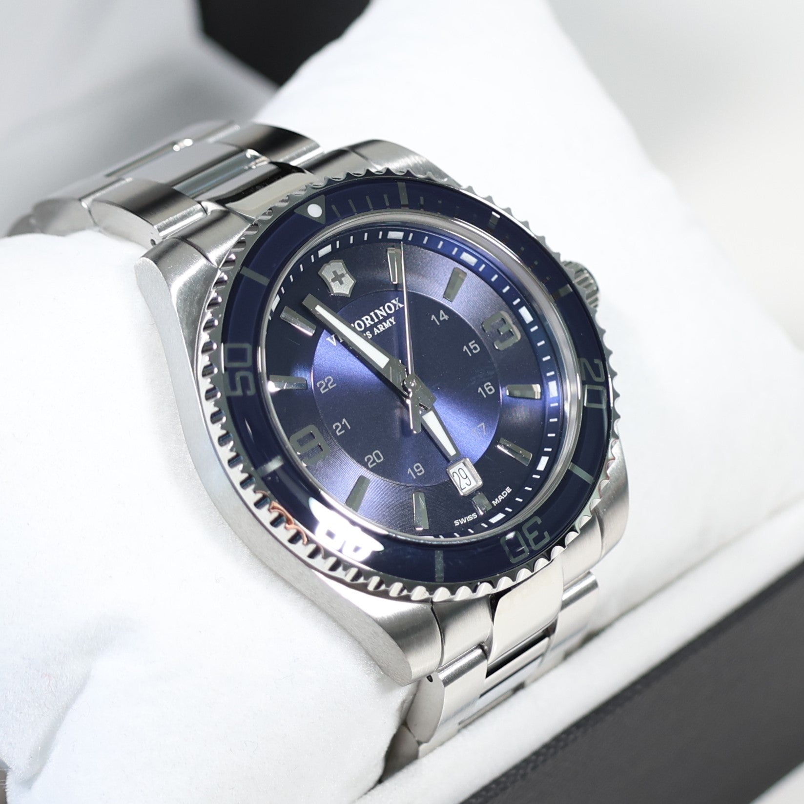 Victorinox Maverick 43MM Men's Blue Dial Stainless Steel Watch 242007