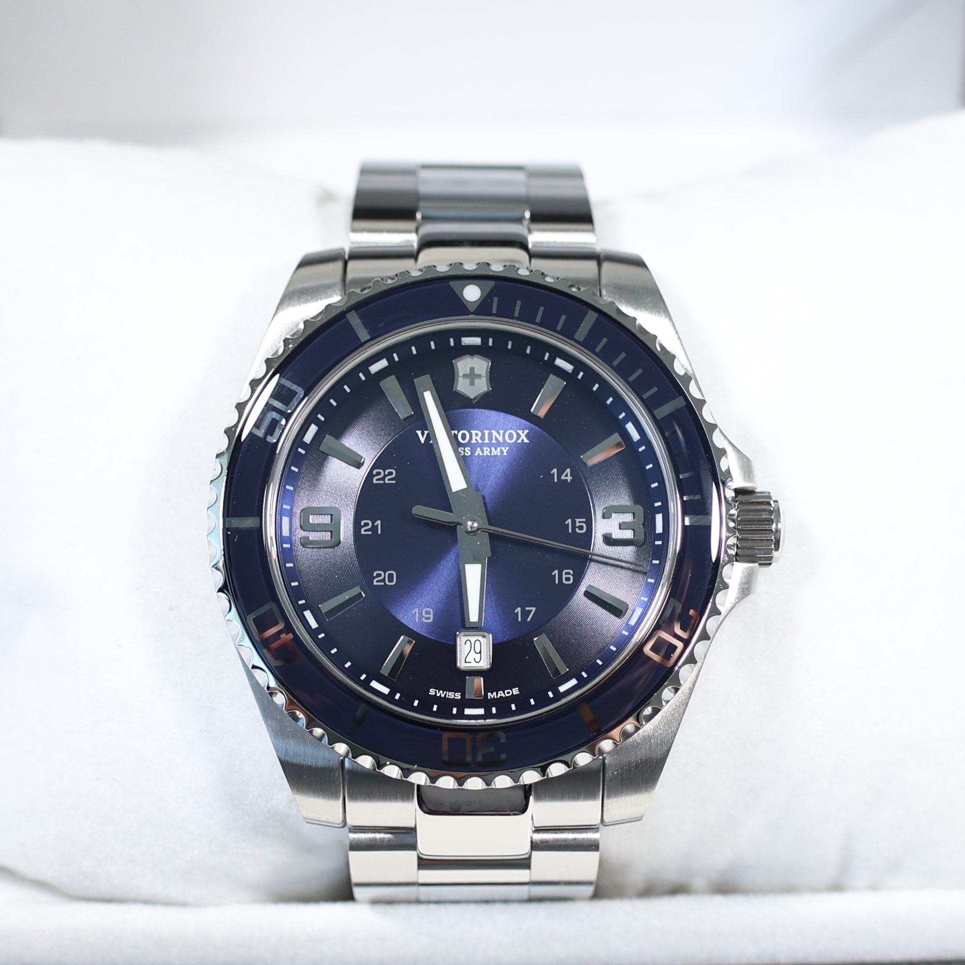 Victorinox Maverick 43MM Men's Blue Dial Stainless Steel Watch 242007