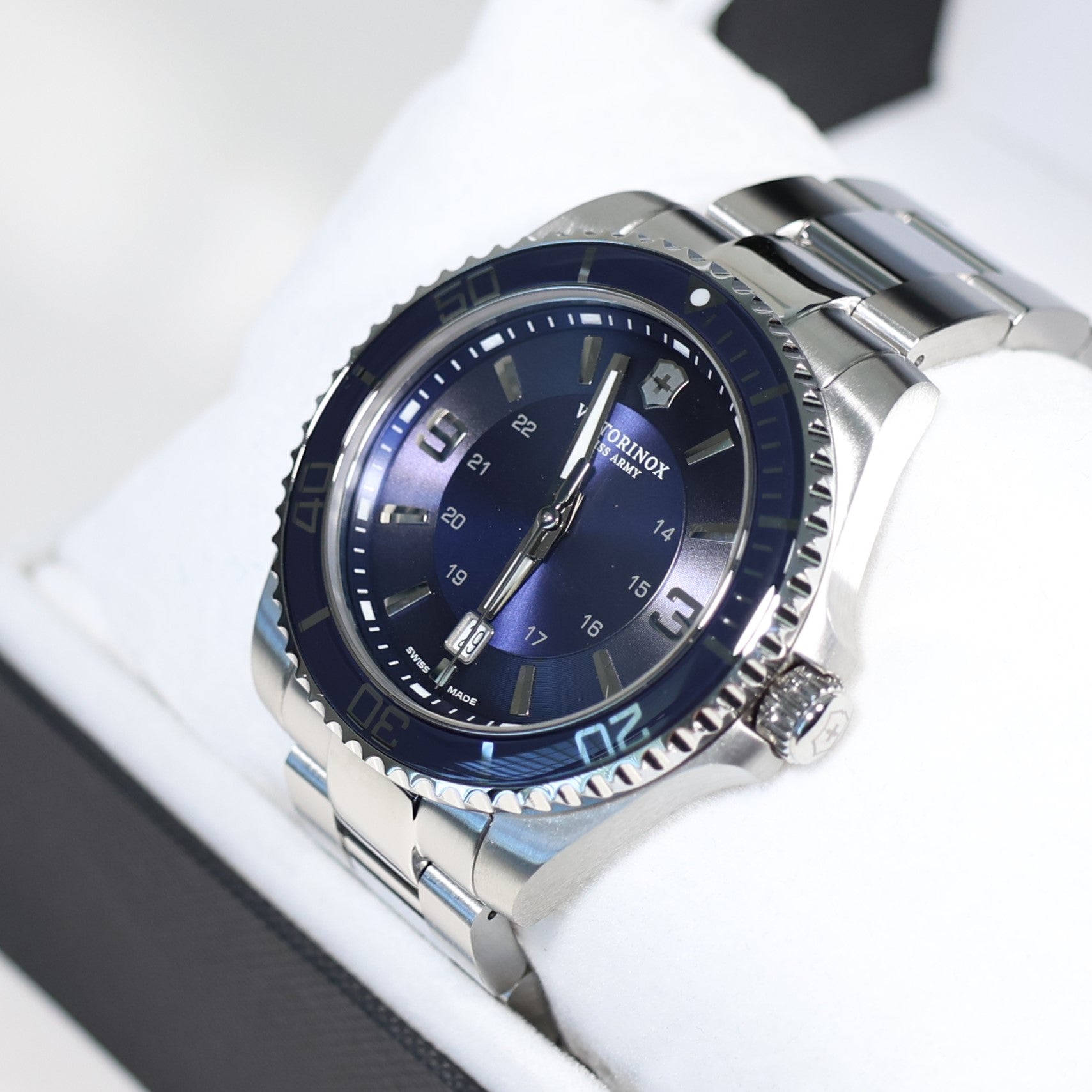 Victorinox Maverick 43MM Men's Blue Dial Stainless Steel Watch 242007