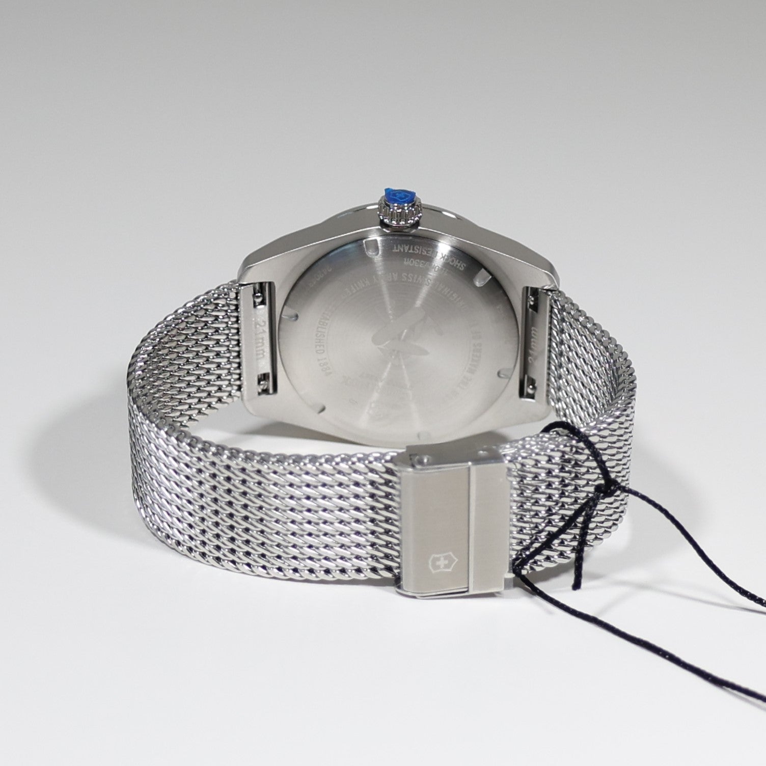 Victorinox Swiss Army Men's Black Dial Stainless Steel Mesh Bracelet Watch 242043