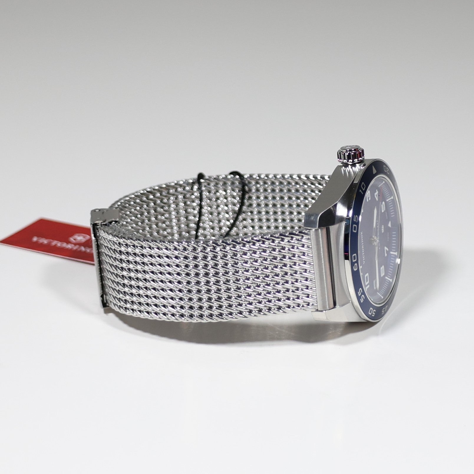 Victorinox Swiss Army Men's Automatic Blue Dial Mesh Bracelet Watch 242045