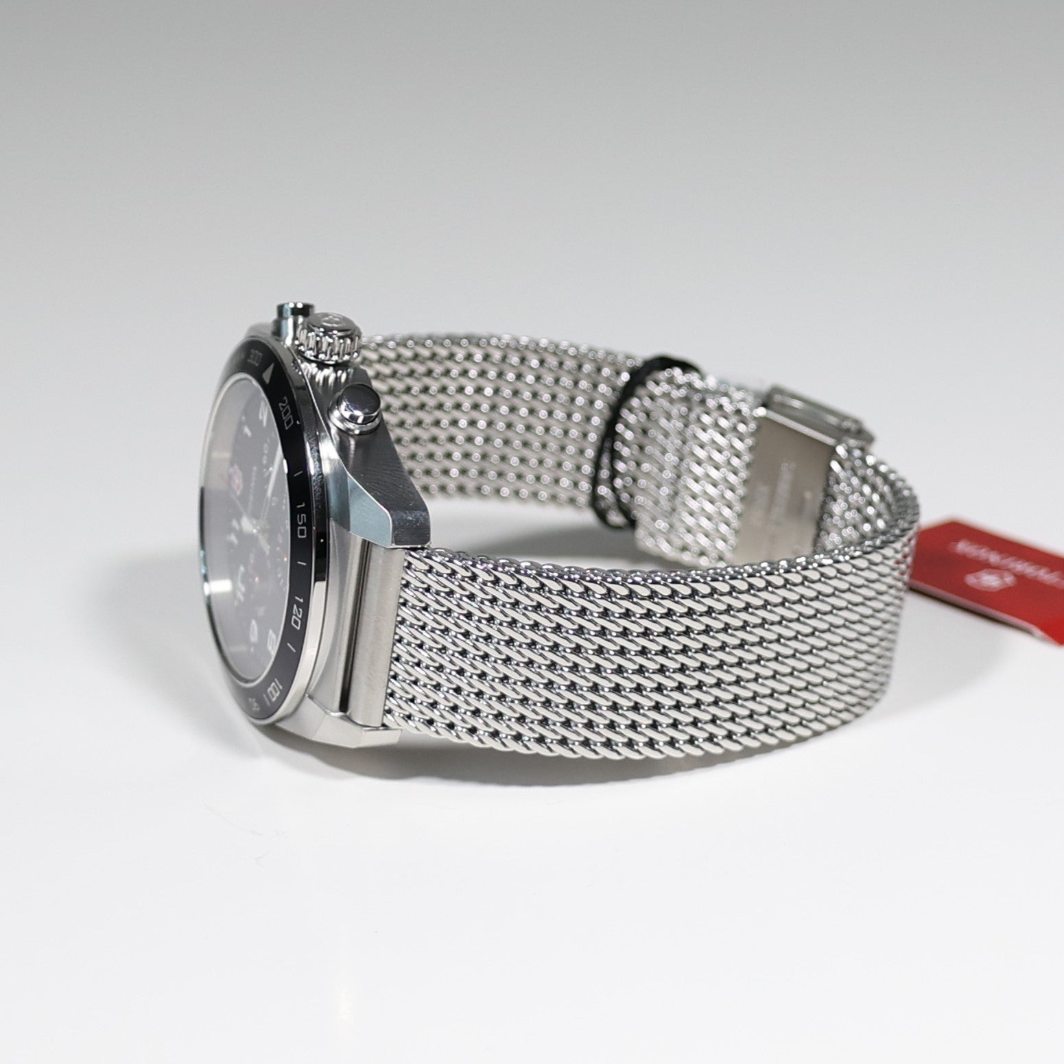 Victorinox Swiss Army Chrono Black Dial Men's Mesh Bracelet Watch 242048