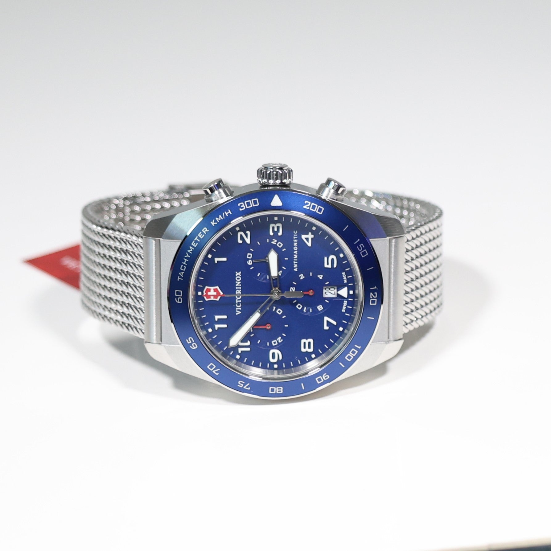 Victorinox Swiss Army Chrono Blue Dial Men's Mesh Bracelet Watch 242049