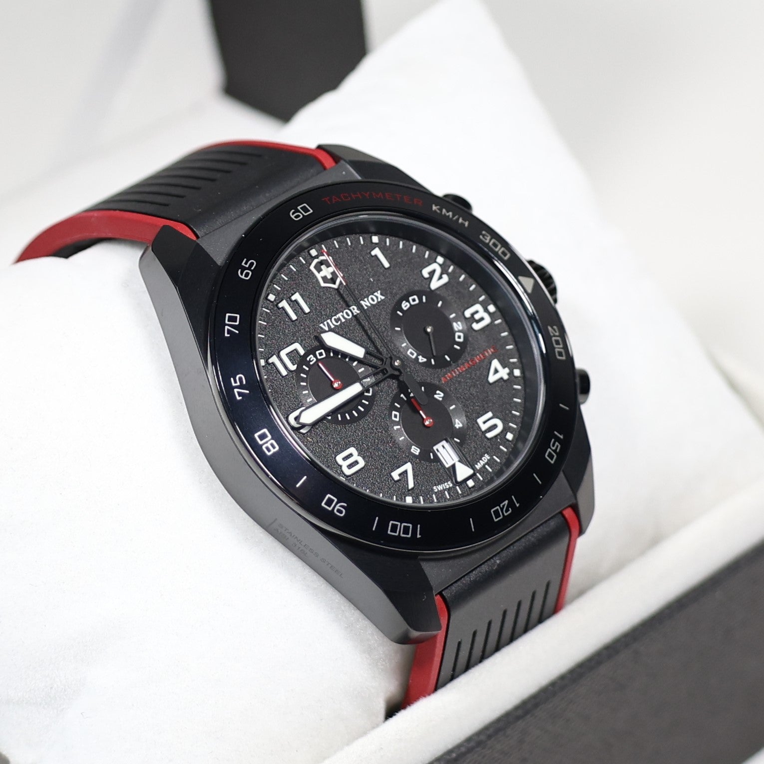 Victorinox Swiss Army Chrono Men's Black Dial Rubber Strap Watch 242051