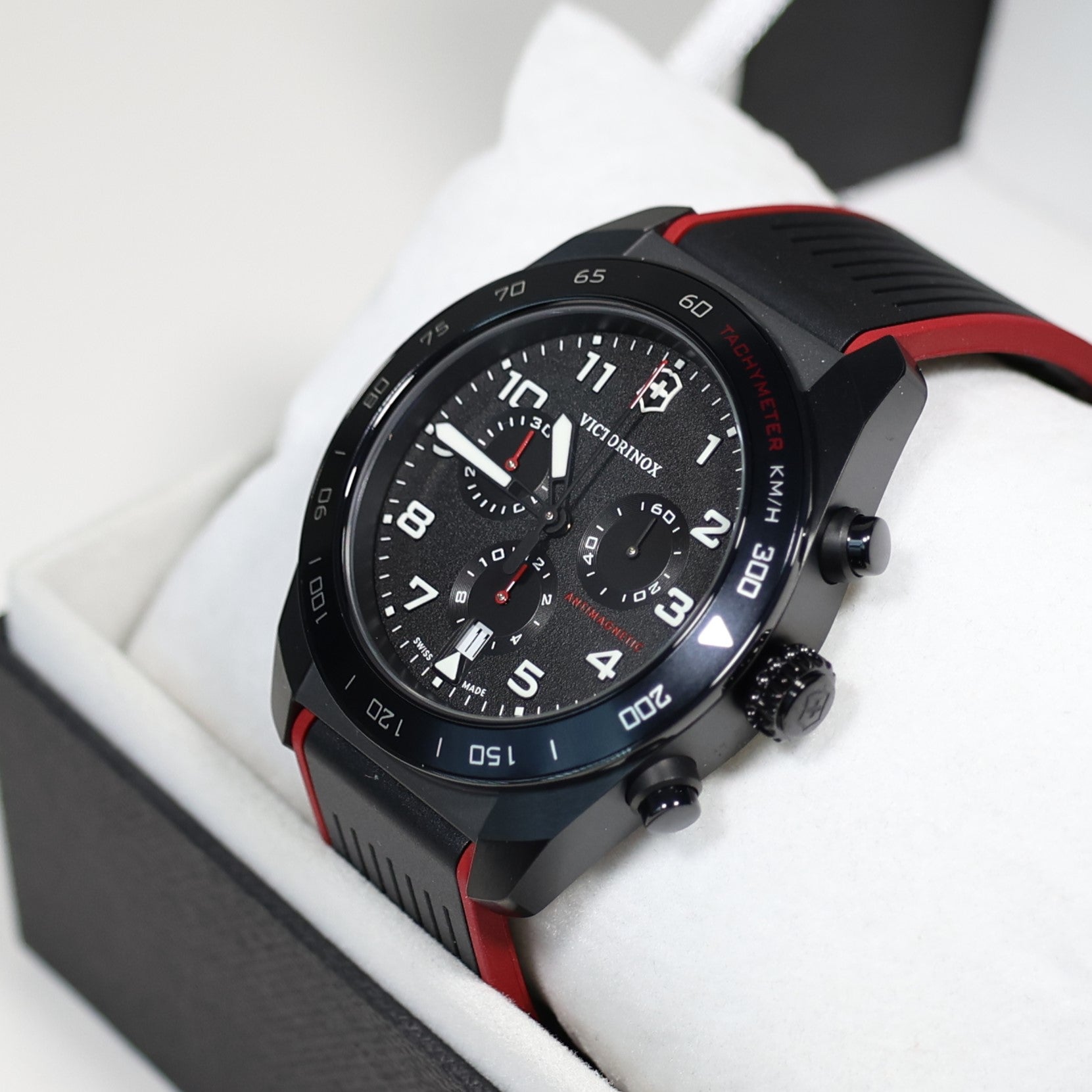 Victorinox Swiss Army Chrono Men's Black Dial Rubber Strap Watch 242051