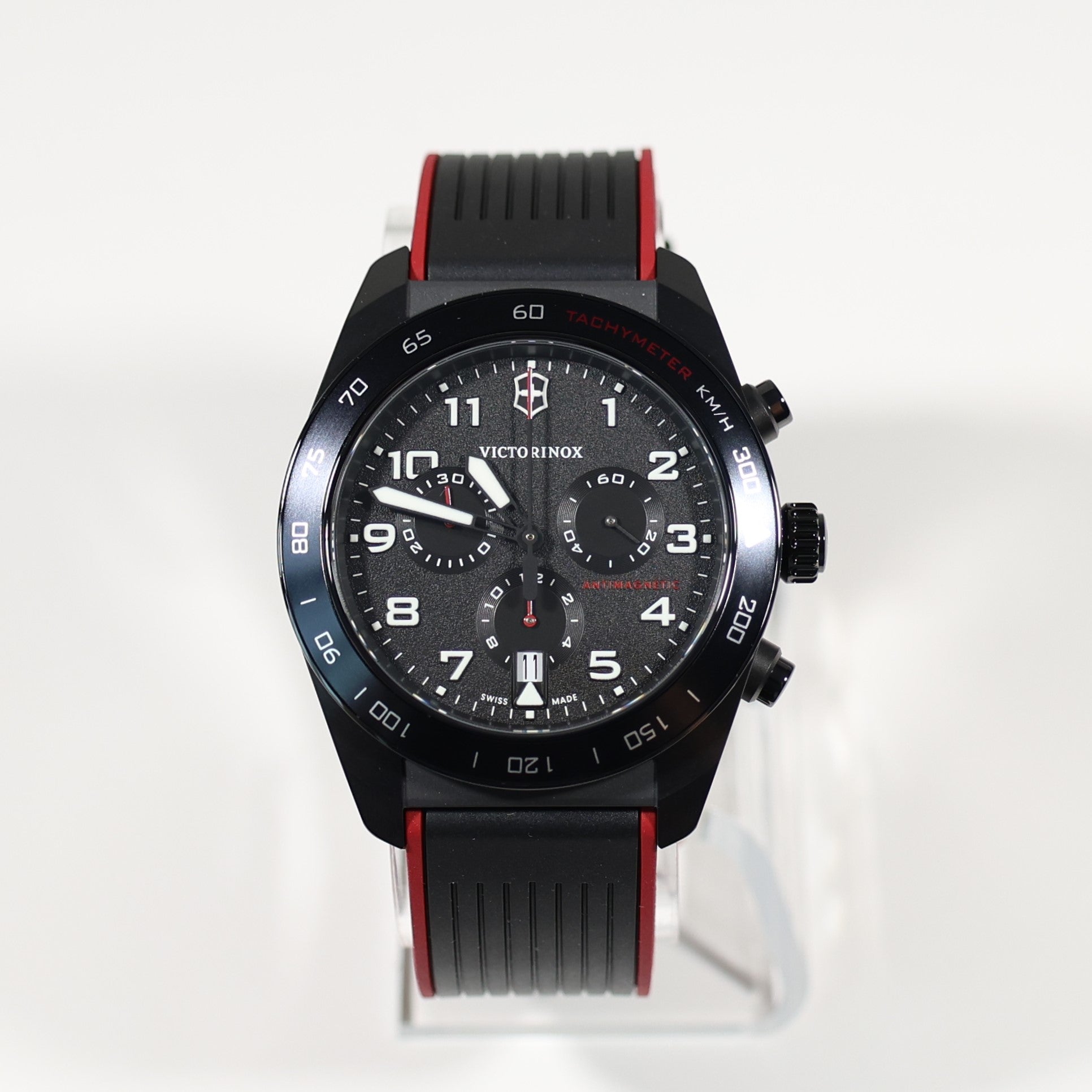 Victorinox Swiss Army Chrono Men's Black Dial Rubber Strap Watch 242051