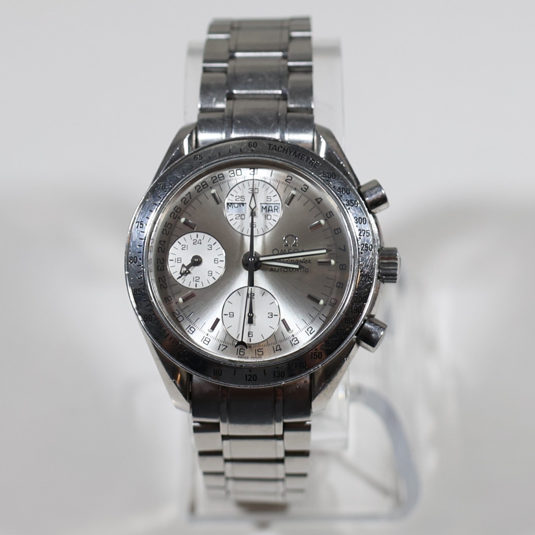 Omega Speedmaster Day Date Men's Stainless Steel Watch Pre-Owned 3523.30.00 - Chronobuy