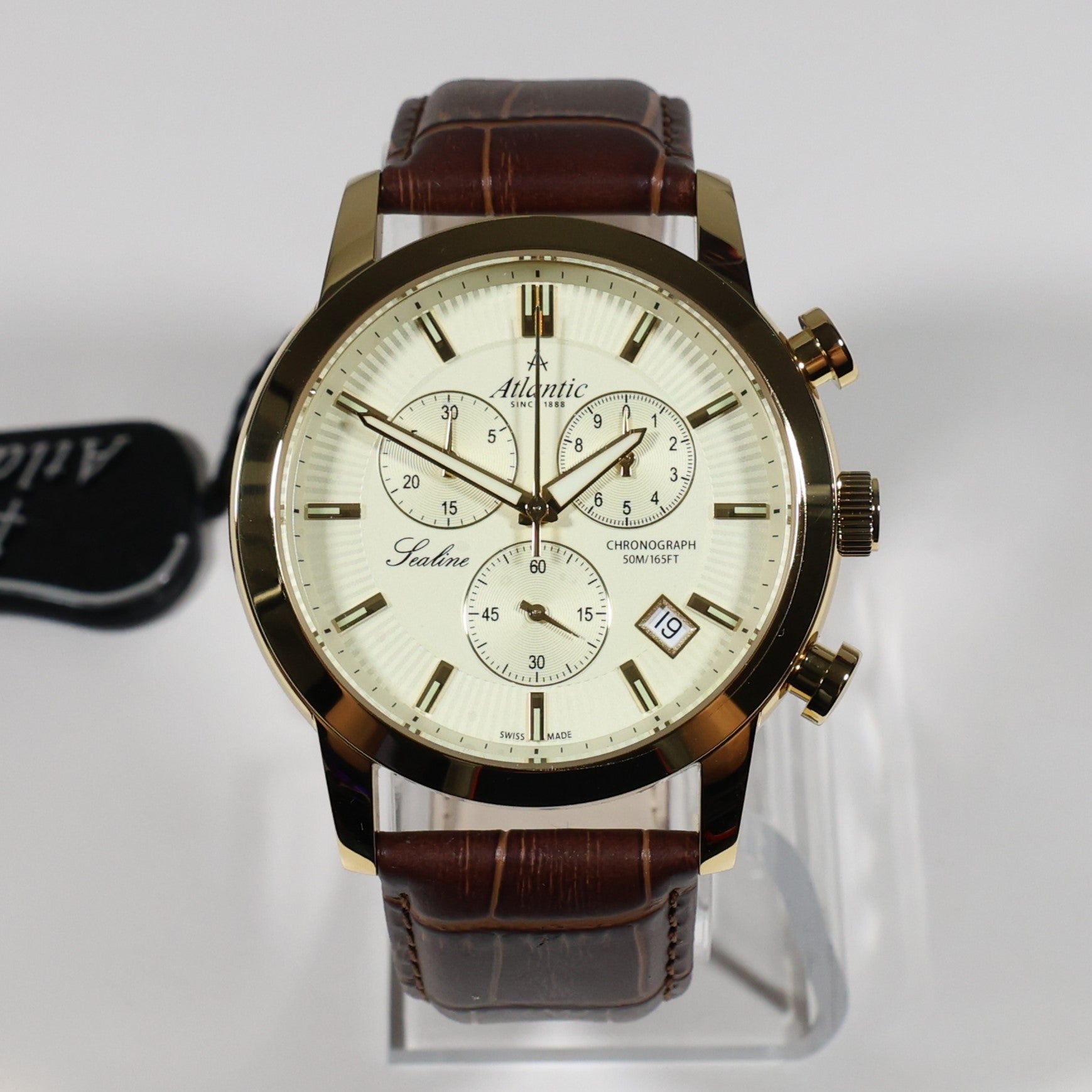 Atlantic Sealine Gold Tone Stainless Steel Men's Chronograph Watch 62450.45.31