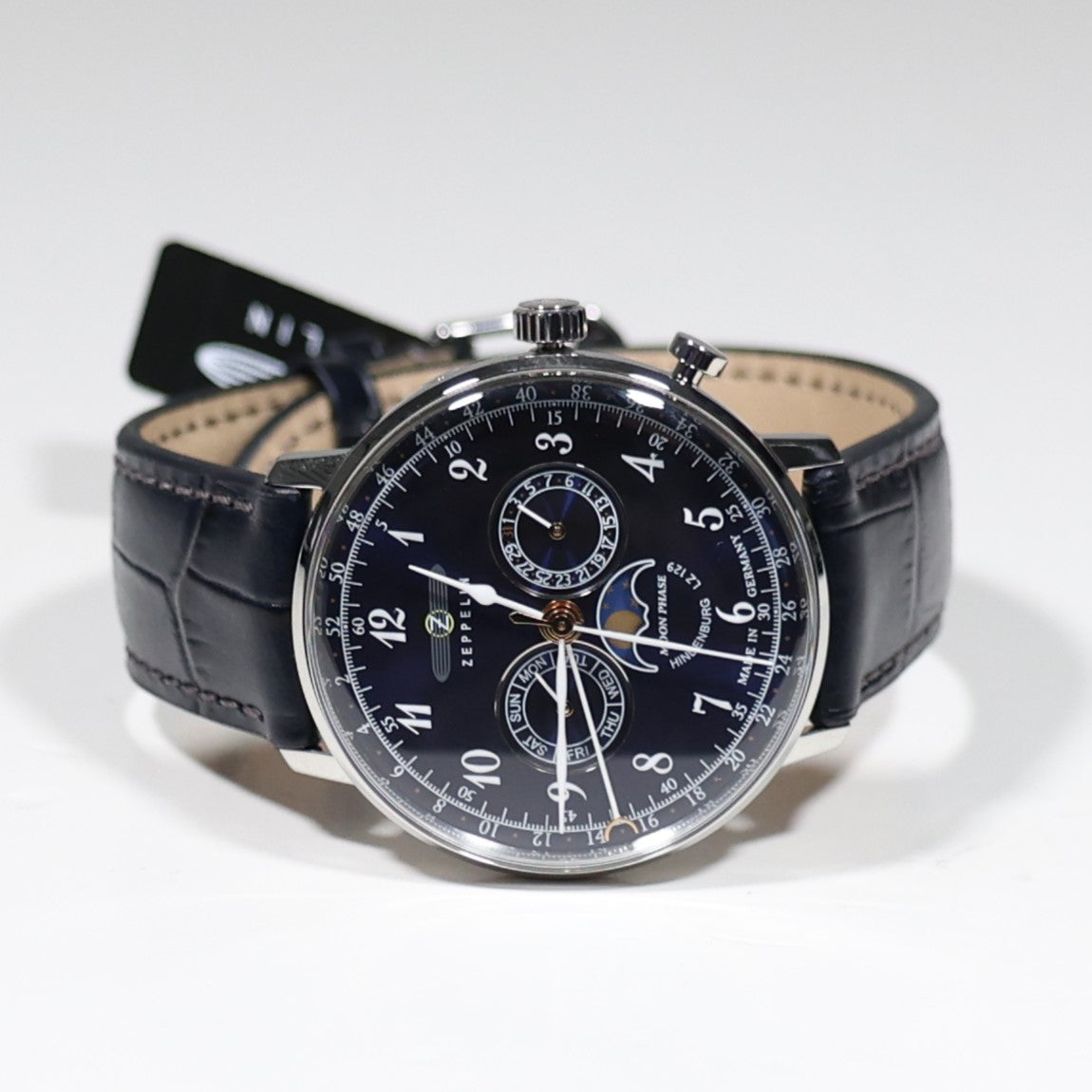 Zeppelin Hindenburg Moon Phase Blue Dial Men's Watch 7036-3 LZ129