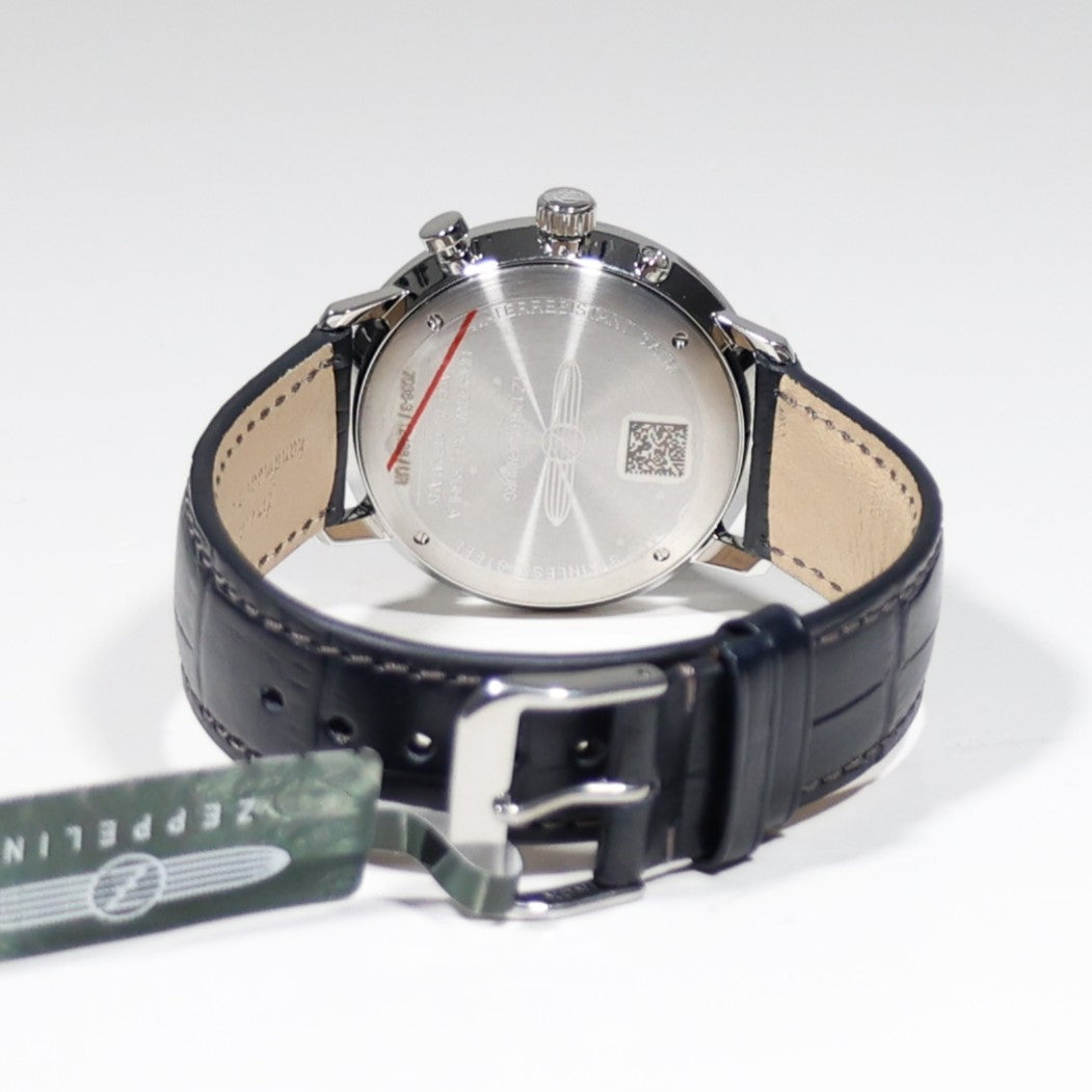 Zeppelin Hindenburg Moon Phase Blue Dial Men's Watch 7036-3 LZ129