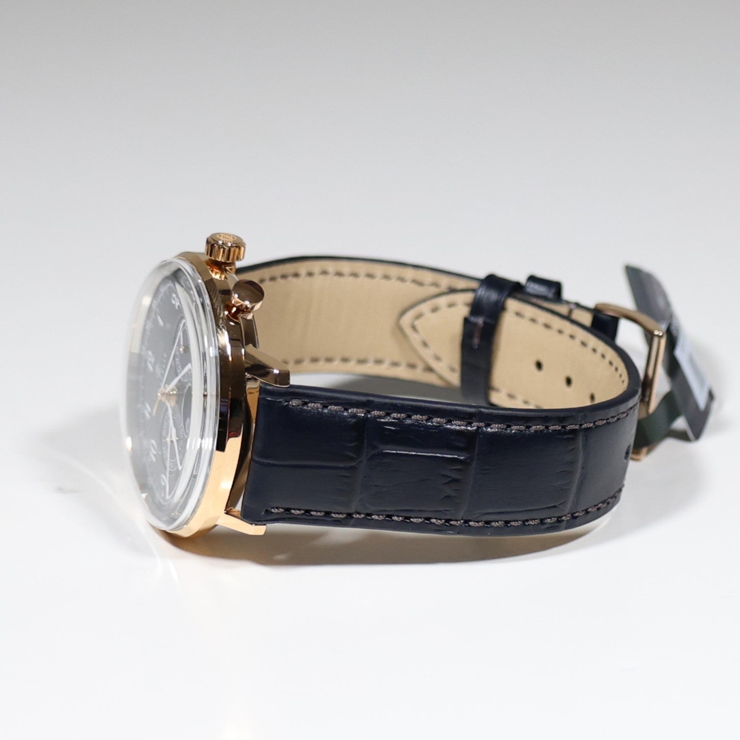 Zeppelin Hindenburg Rose Gold Tone Blue Dial Men's Watch 7038-3 LZ129