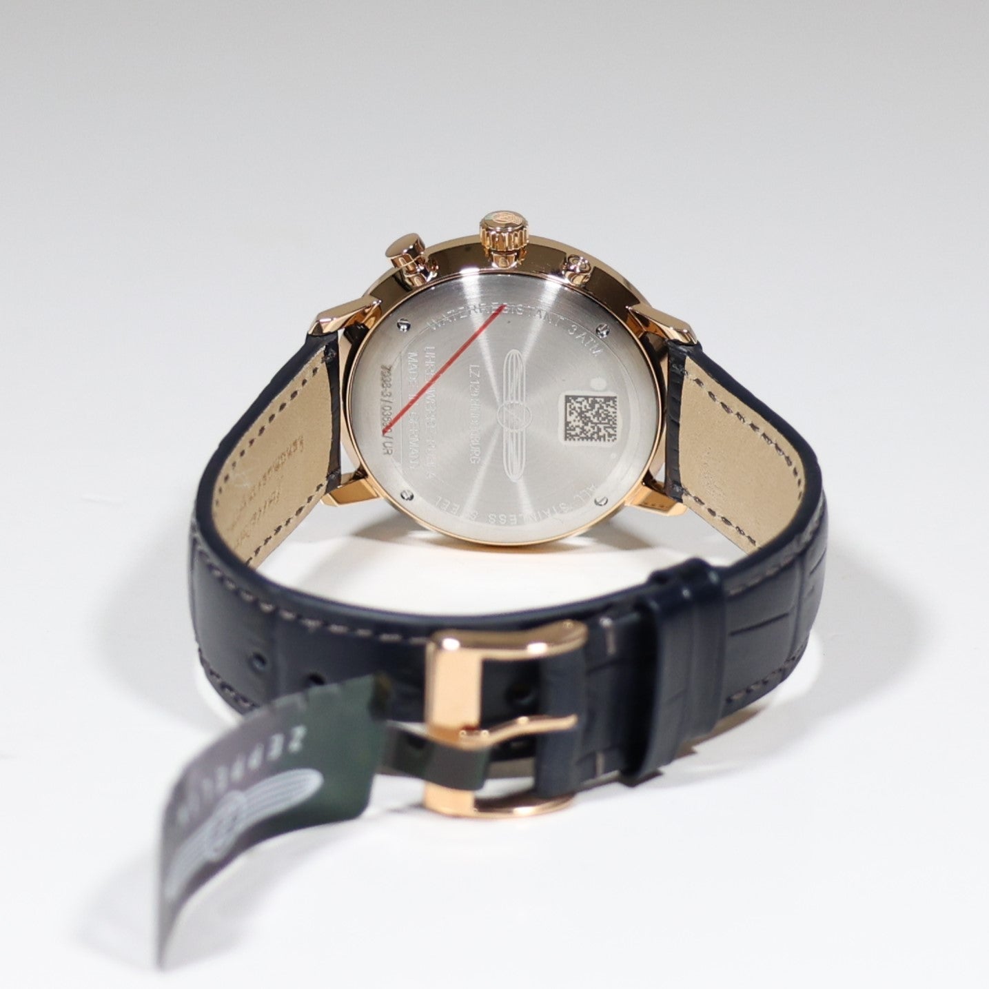 Zeppelin Hindenburg Rose Gold Tone Blue Dial Men's Watch 7038-3 LZ129