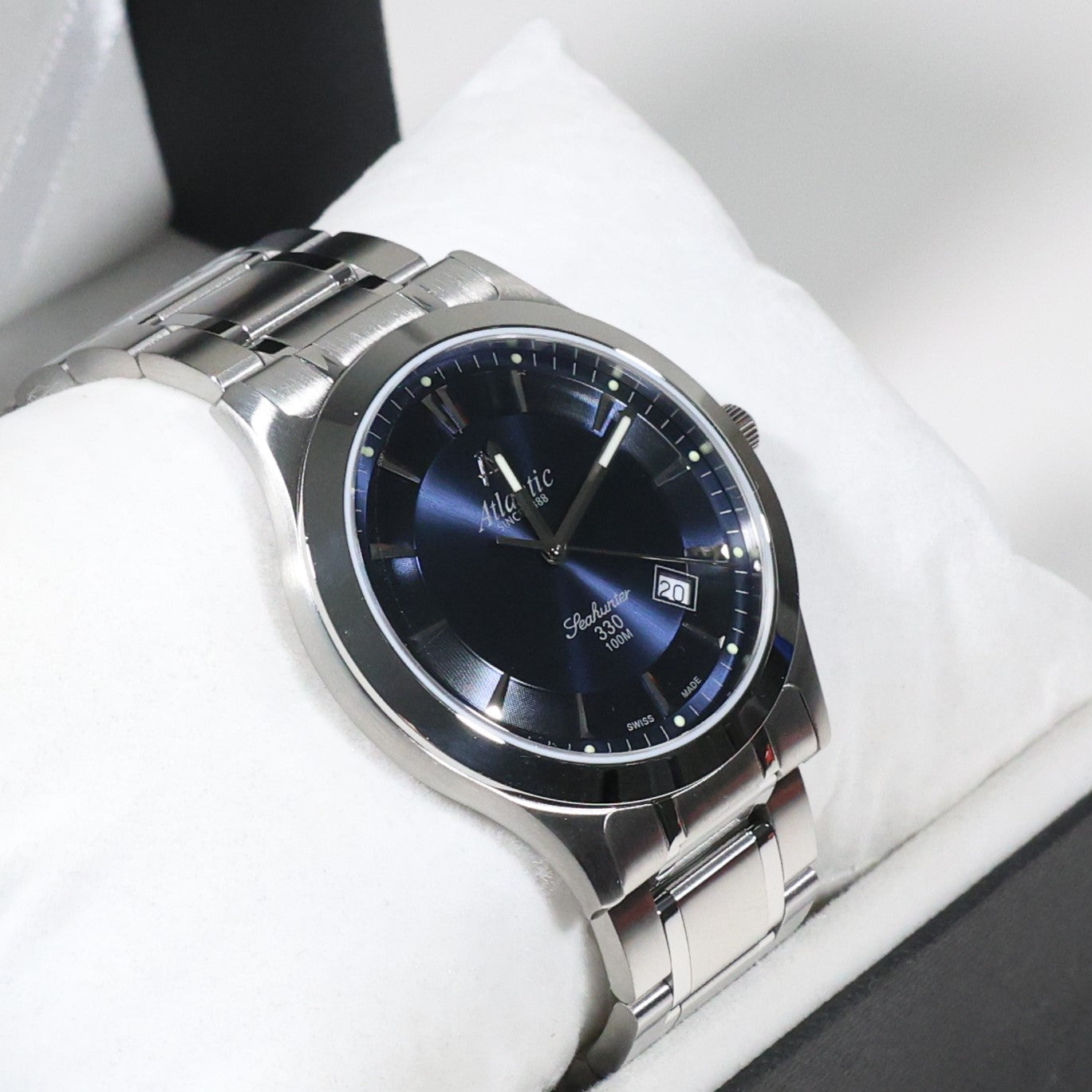 Atlantic Seahunter 330 Blue Dial Stainless Steel Men's Watch 71365.41.51