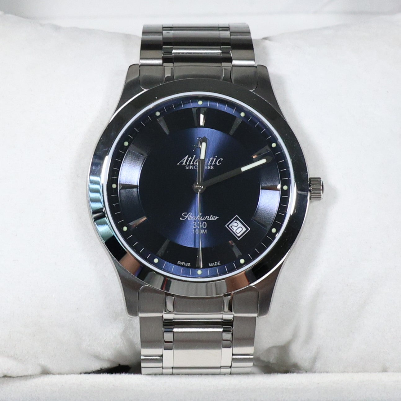 Atlantic Seahunter 330 Blue Dial Stainless Steel Men's Watch 71365.41.51