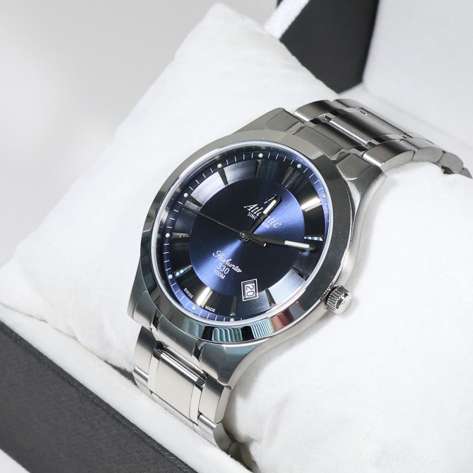 Atlantic Seahunter 330 Blue Dial Stainless Steel Men's Watch 71365.41.51