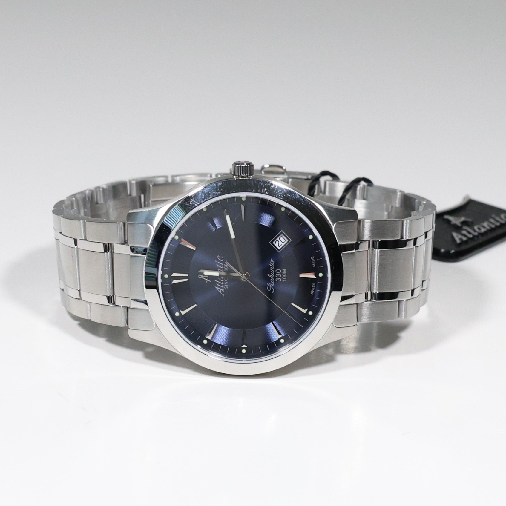 Atlantic Seahunter 330 Blue Dial Stainless Steel Men's Watch 71365.41.51