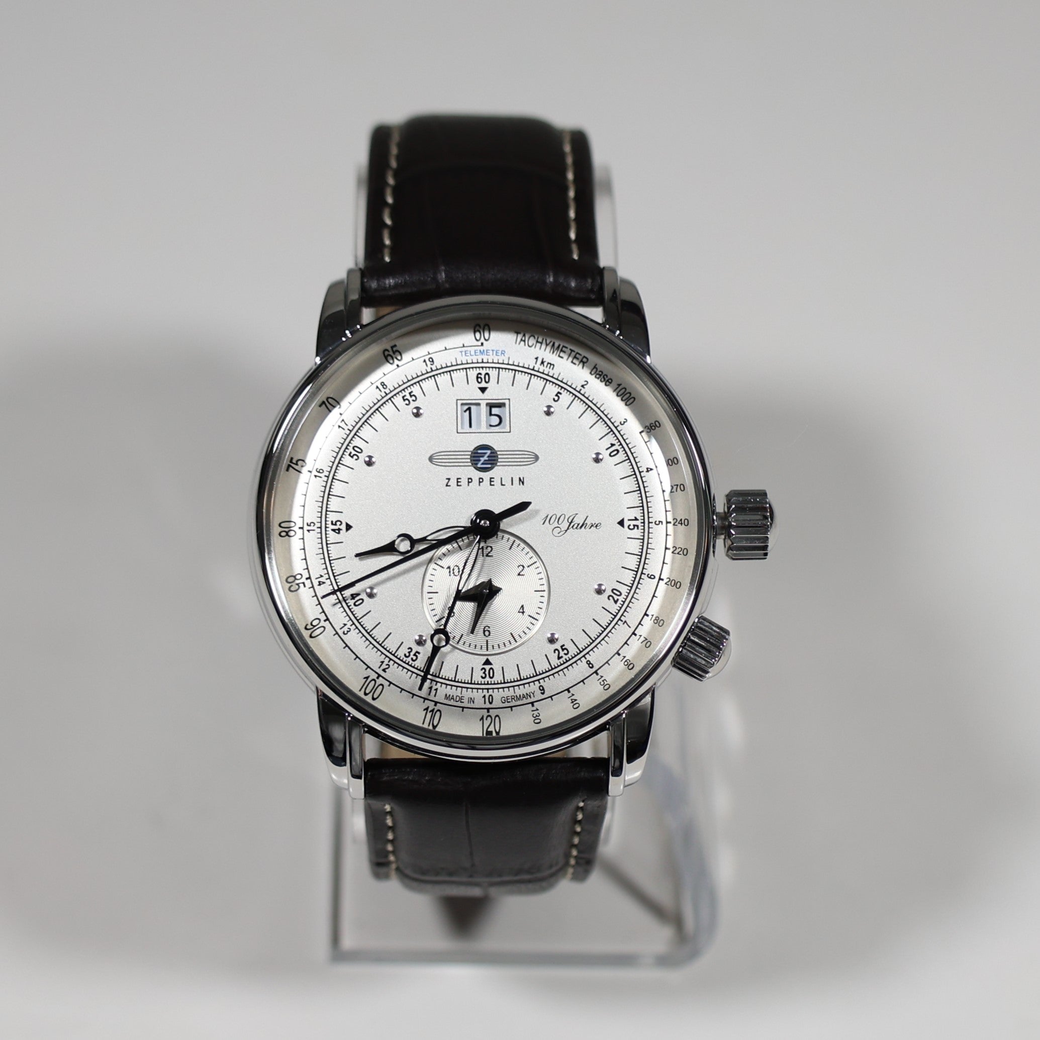 Zeppelin 100 Jahre GMT Beige Dial Stainless Steel Case Men's Watch 7640-1