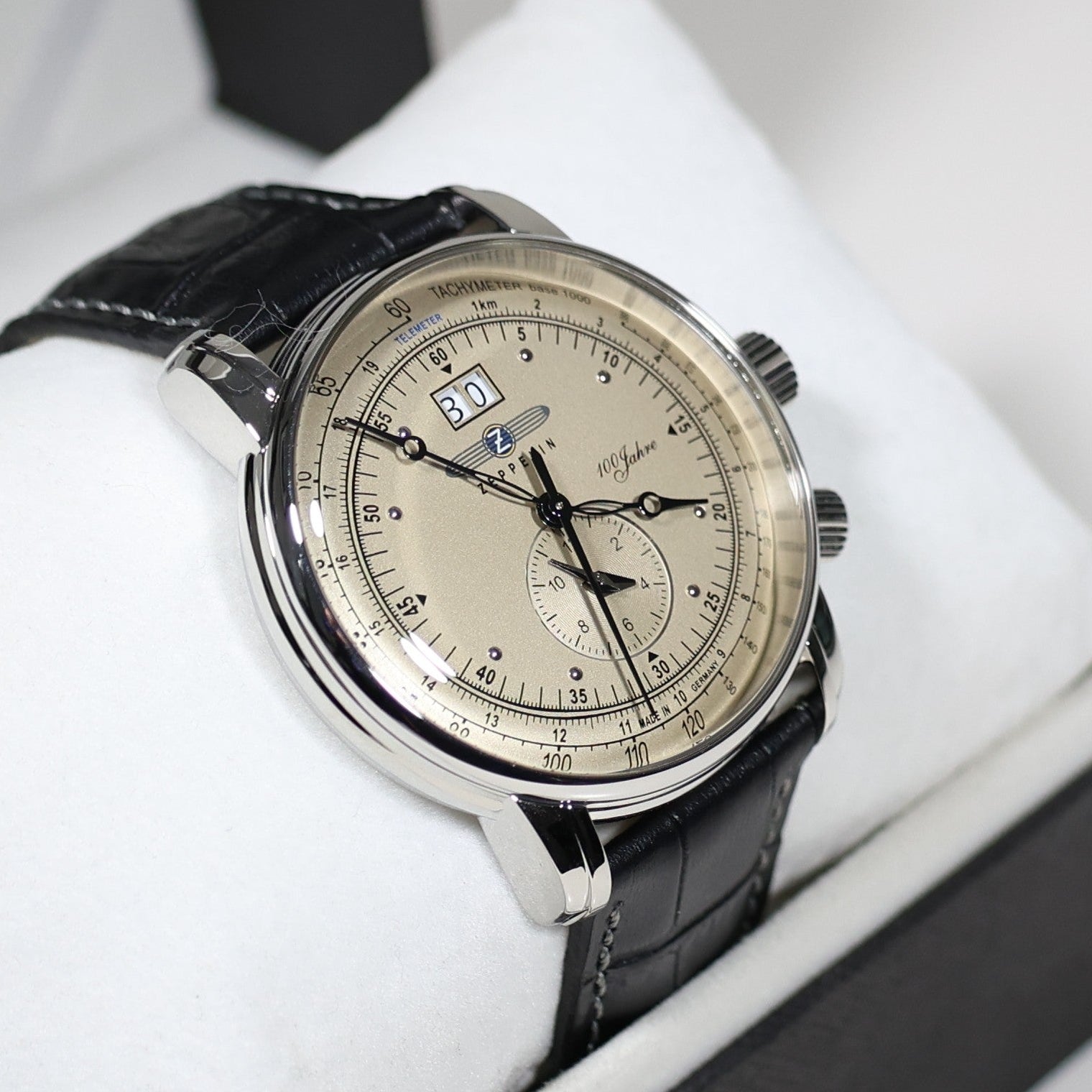 Zeppelin Quartz Men's 100 Jahre GMT 42mm Pilots Watch 7640-5