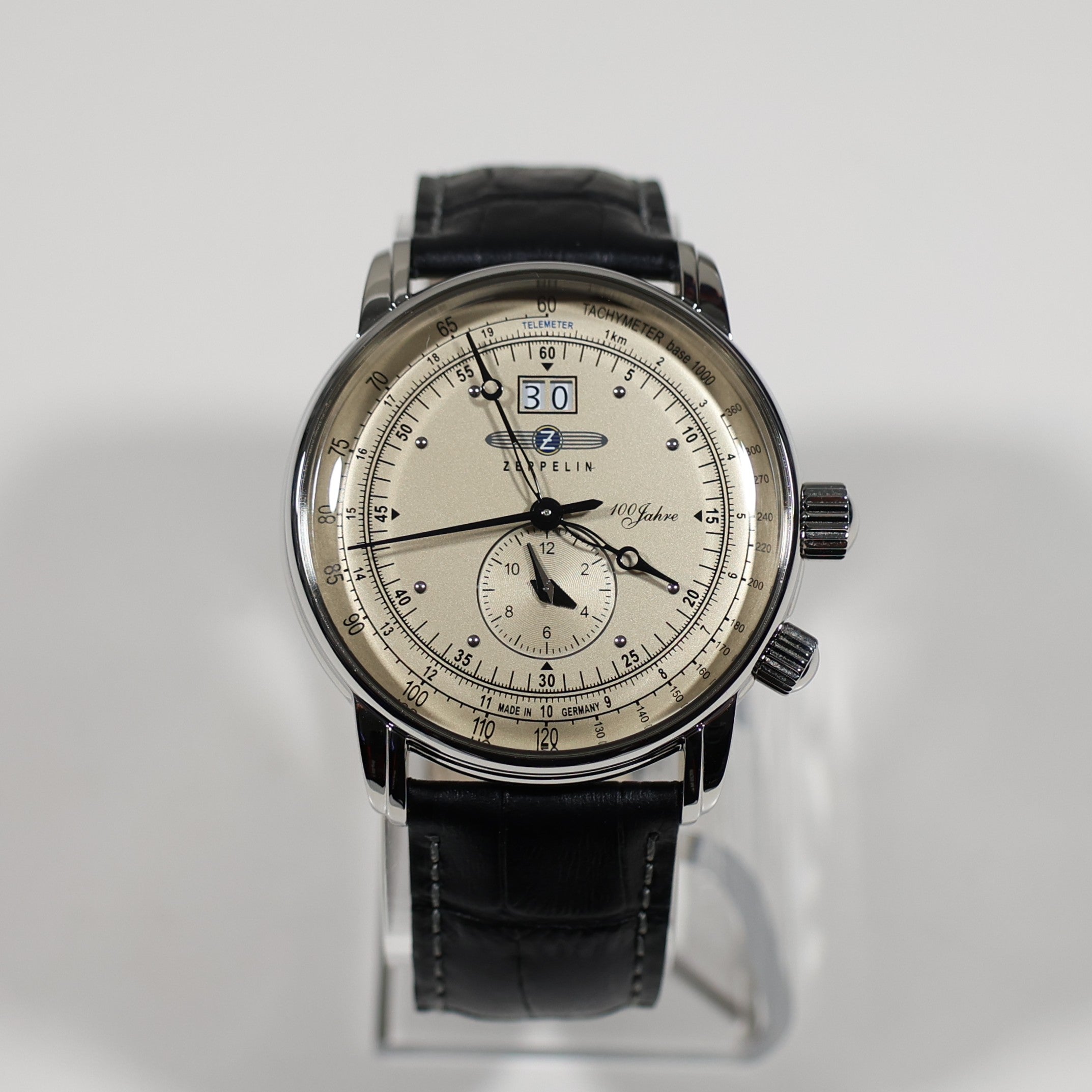 Zeppelin Quartz Men's 100 Jahre GMT 42mm Pilots Watch 7640-5