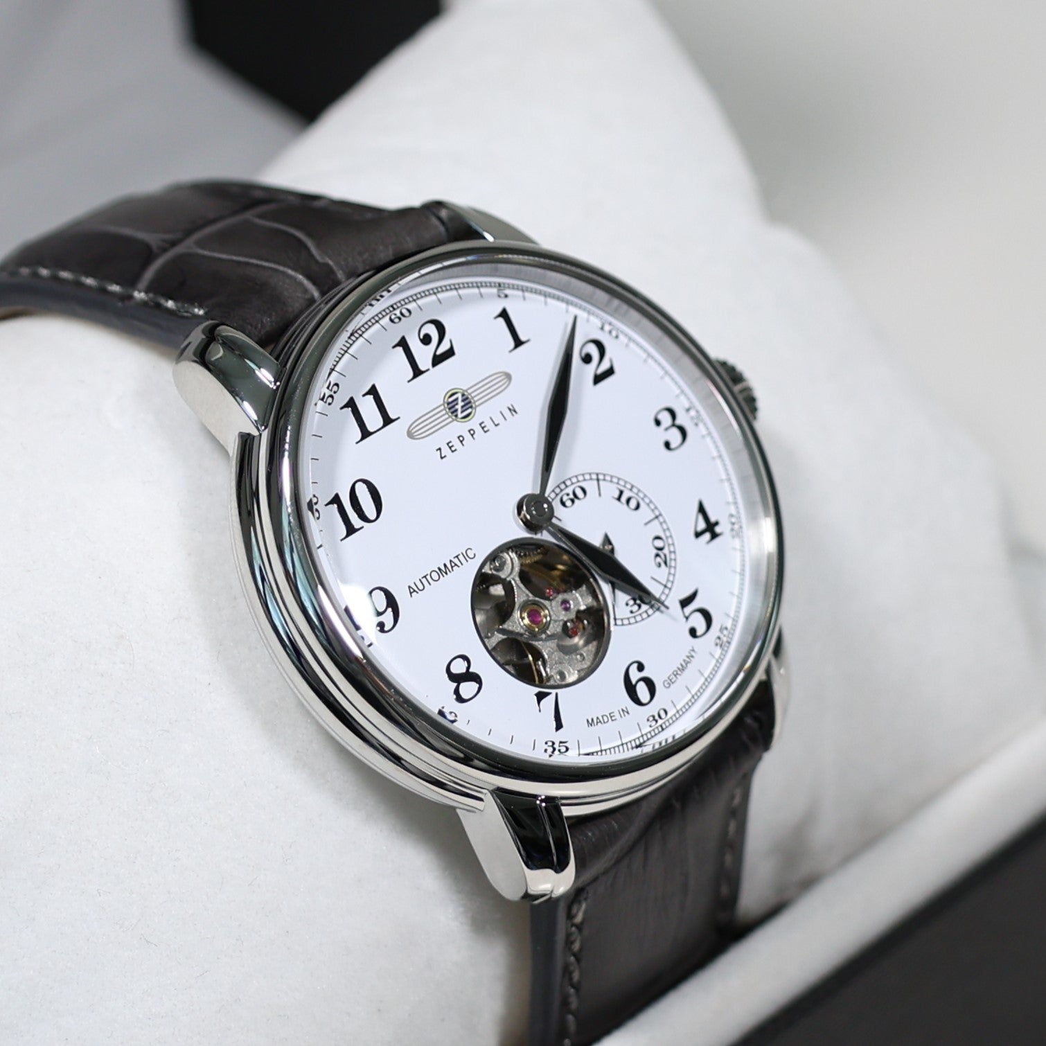 Zeppelin LZ127 Graf Zeppelin Automatic Men's Skeleton White Dial Watch 7666-1