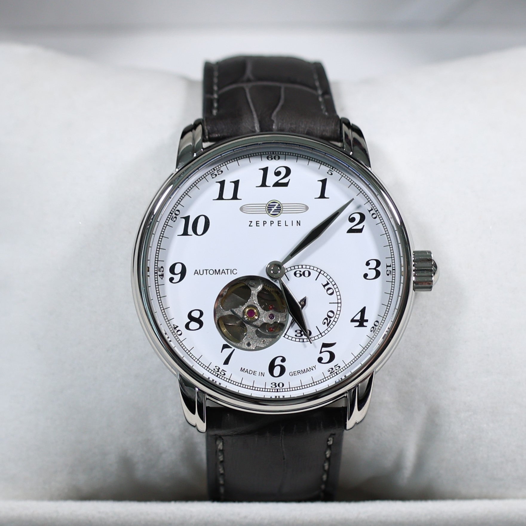 Zeppelin LZ127 Graf Zeppelin Automatic Men's Skeleton White Dial Watch 7666-1