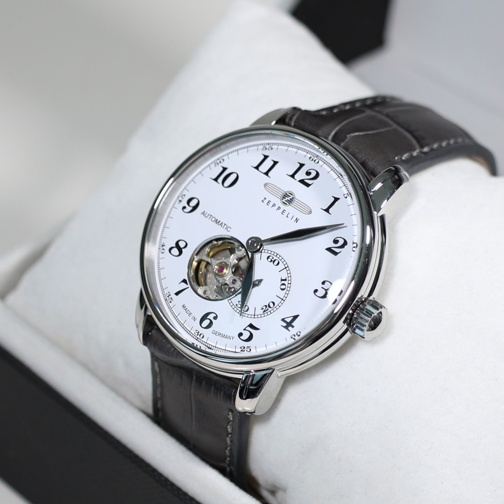 Zeppelin LZ127 Graf Zeppelin Automatic Men's Skeleton White Dial Watch 7666-1