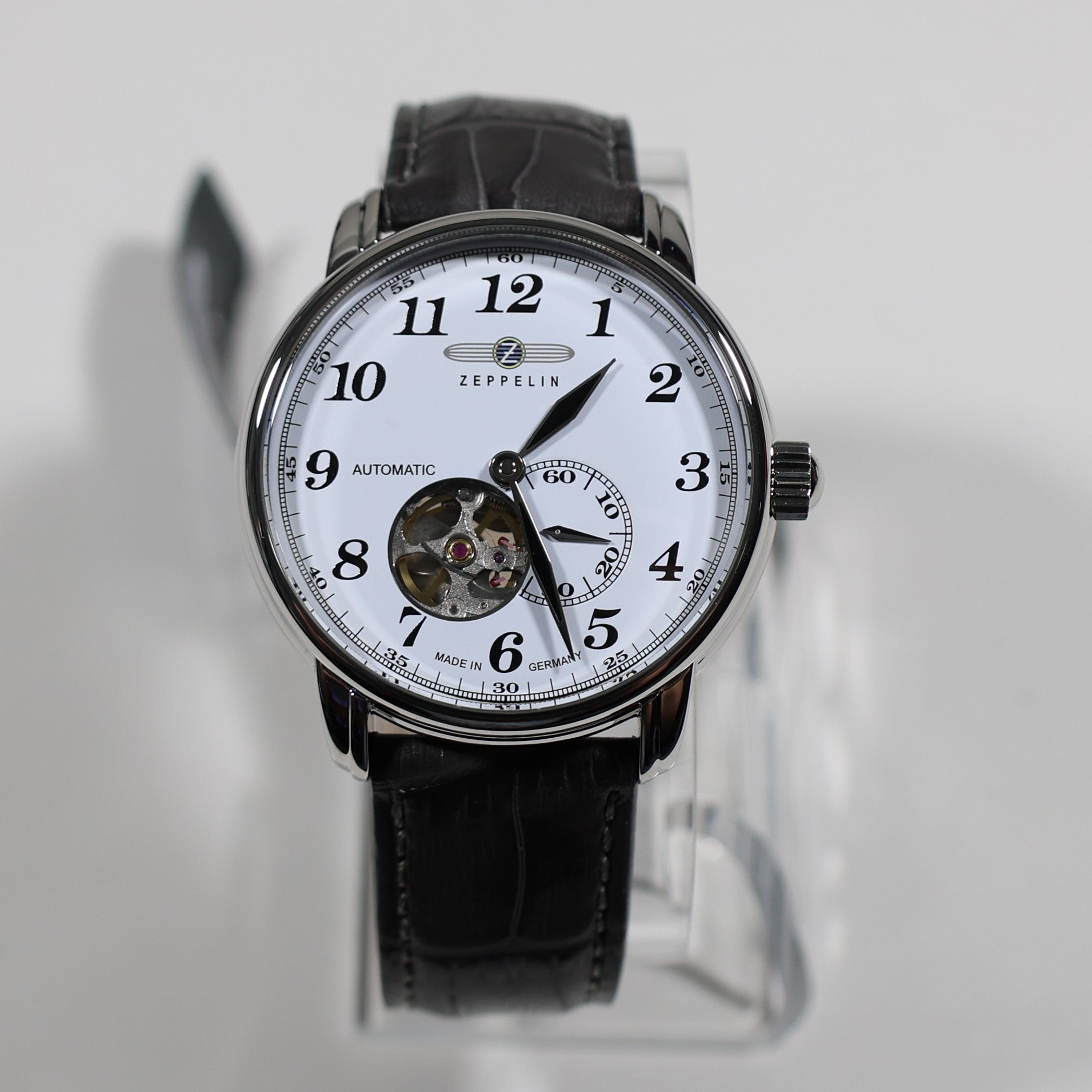 Zeppelin LZ127 Graf Zeppelin Automatic Men's Skeleton White Dial Watch 7666-1