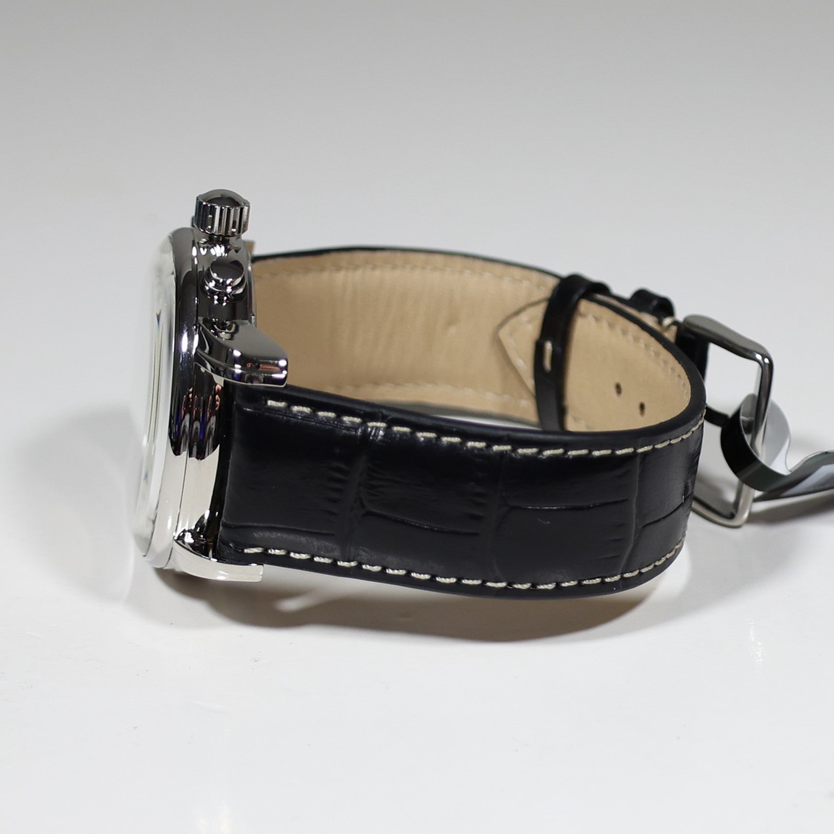 Zeppelin 100 Years Men's Chronograph Black Leather Strap Watch 7690-1