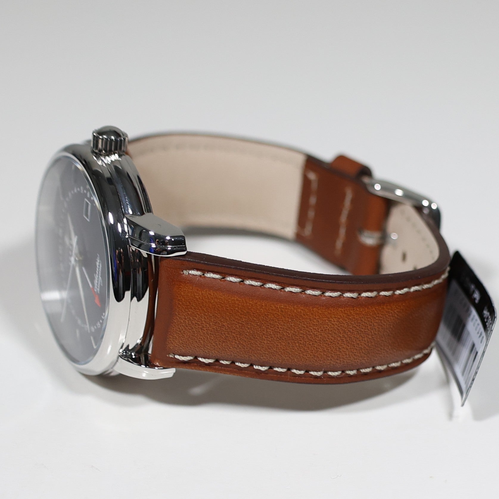 Zeppelin Men's Blue Dial GMT Atlantic Brown Leather Strap Watch 8442-3