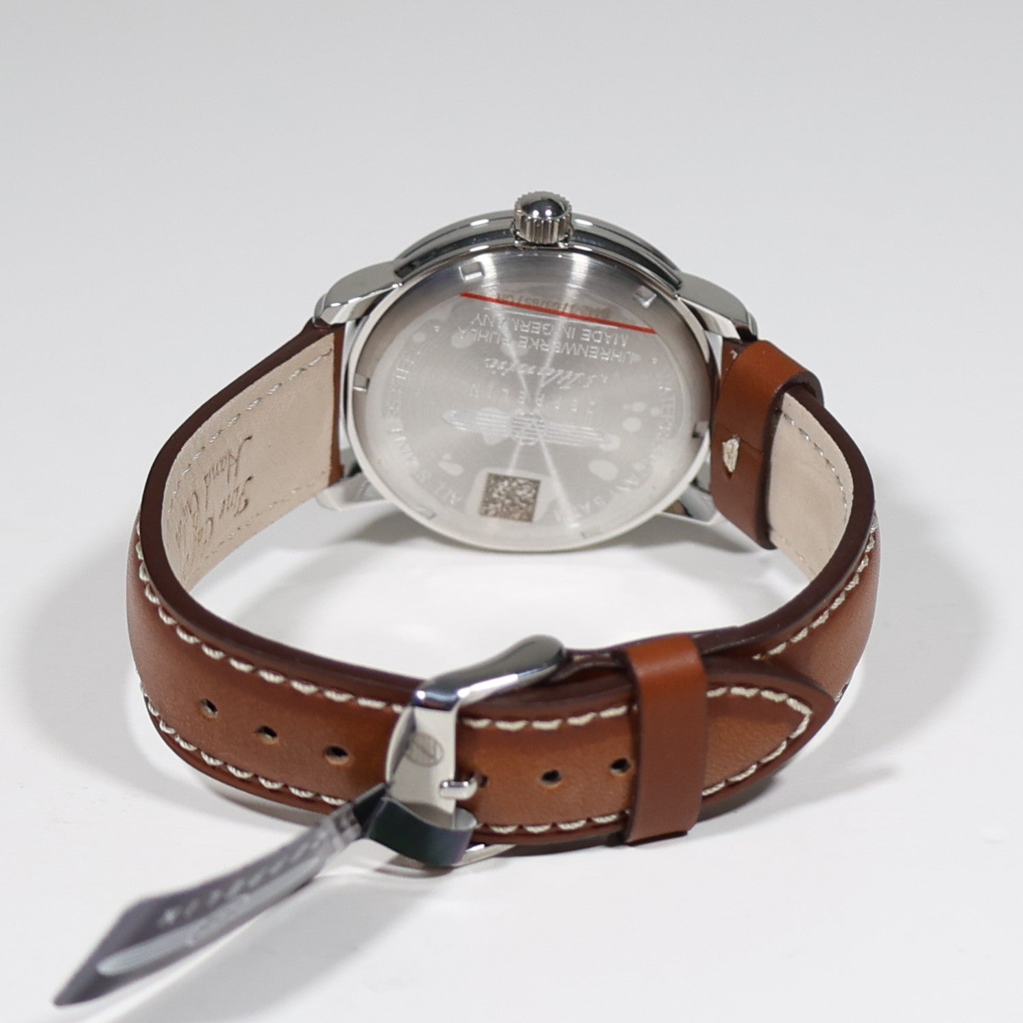 Zeppelin Men's Blue Dial GMT Atlantic Brown Leather Strap Watch 8442-3