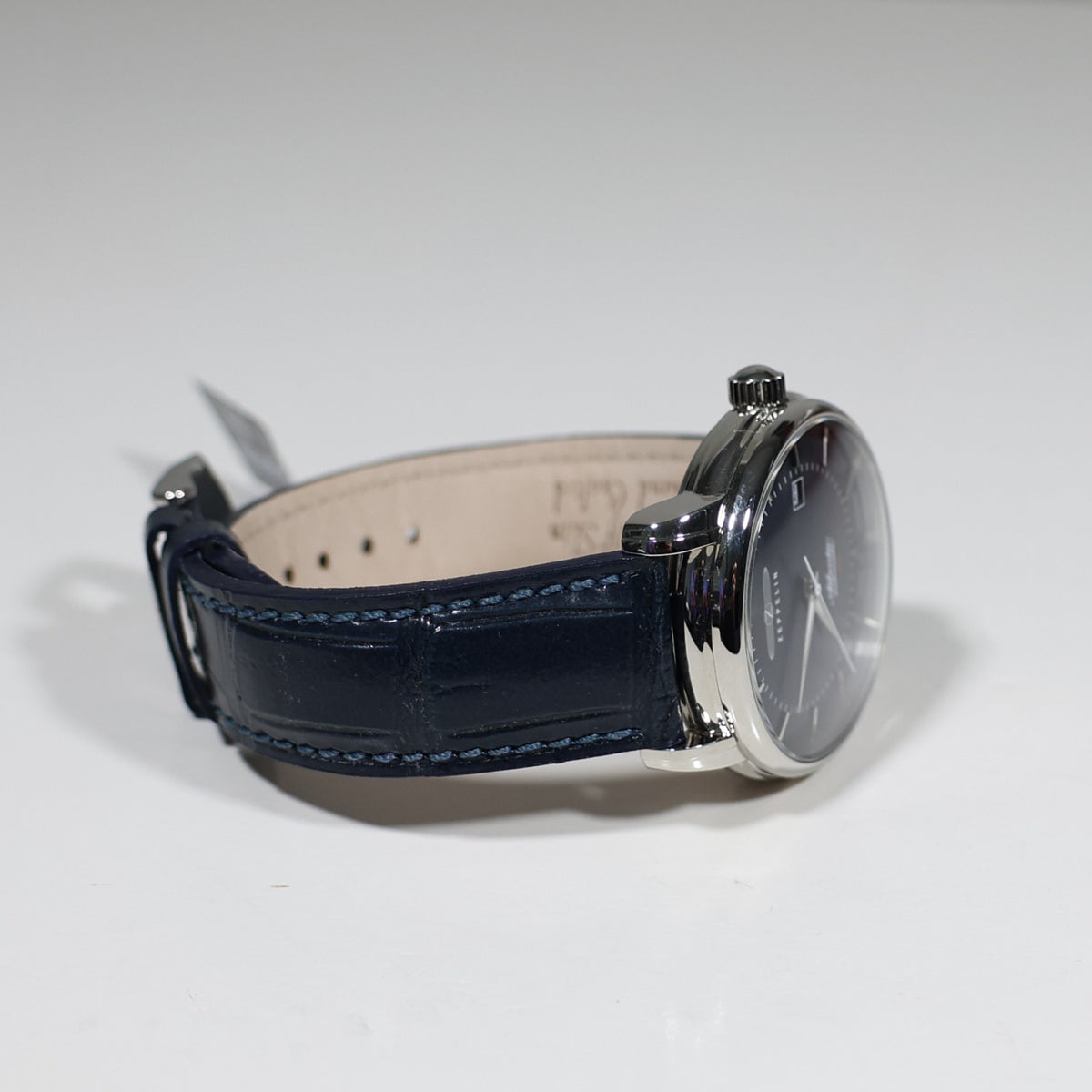 Zeppelin Atlantic Blue Dial Men's Automatic Leather Strap Watch 8460-3 - Chronobuy