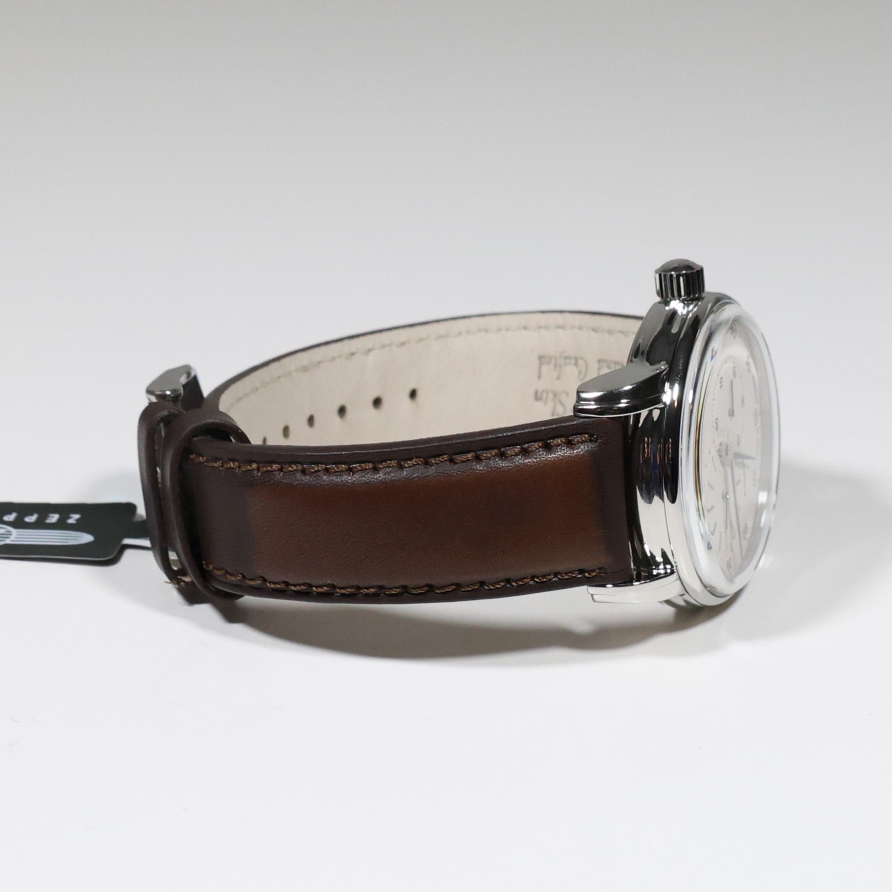 Zeppelin Captains Line Men's Automatic Cream Dial Brown Leather Strap Watch 8662-5