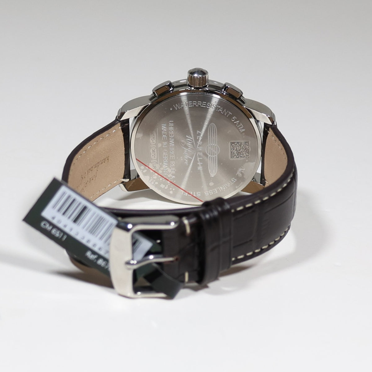 Zeppelin 8670-1 100 Years Men's Silver Dial Stainless Steel Leather Strap Watch