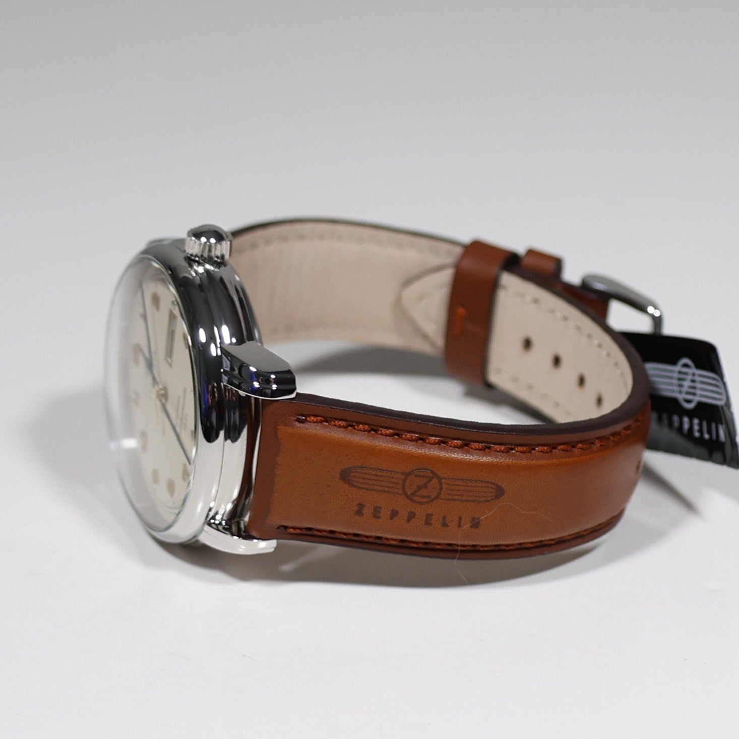 Zeppelin Méditerranée Men's Automatic Beige Dial Leather Strap Watch 9664-5