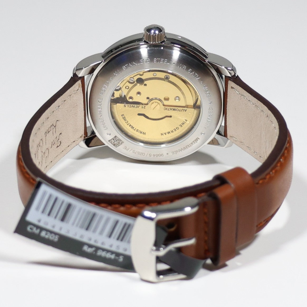 Zeppelin Méditerranée Men's Automatic Beige Dial Leather Strap Watch 9664-5