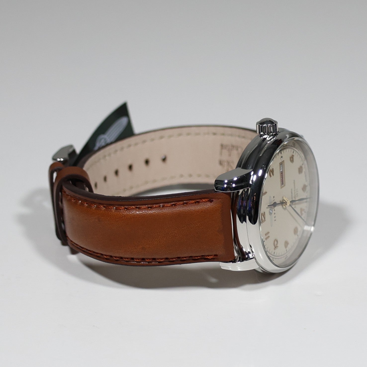 Zeppelin Méditerranée Men's Automatic Beige Dial Leather Strap Watch 9664-5
