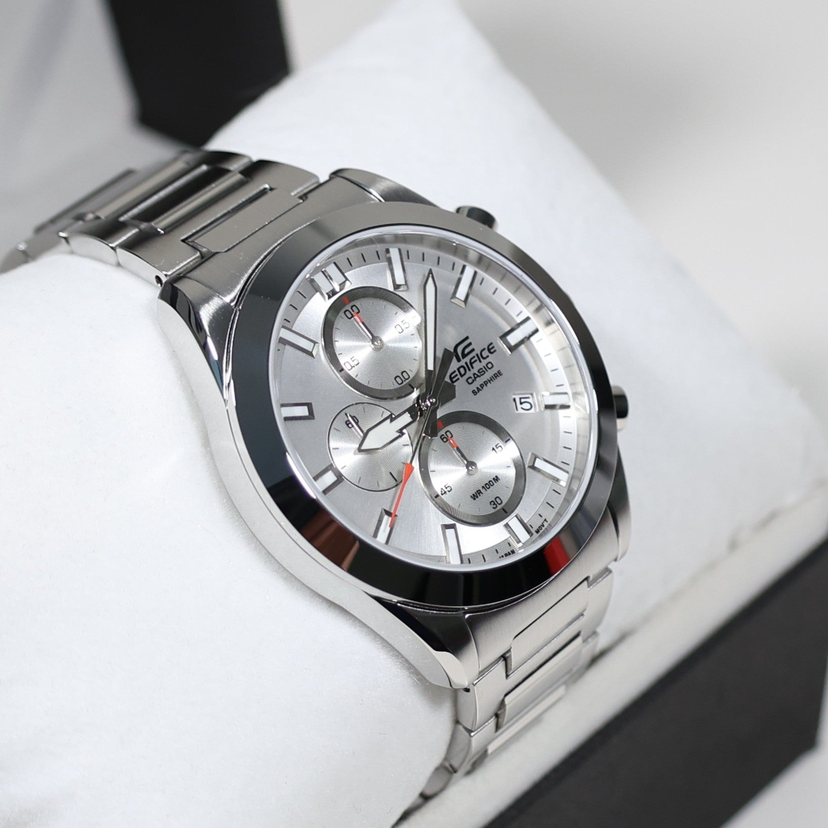 Casio Edifice Silver Dial Men's Chronograph Watch EFB-710D-7AVUEF