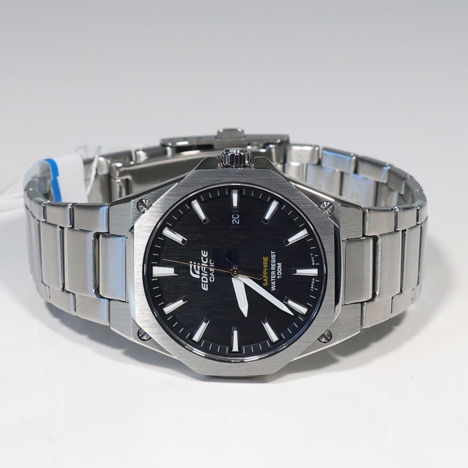 Casio Edifice Men's Black Dial Stainless Steel Sports Watch EFR-S108D-1AVUEF