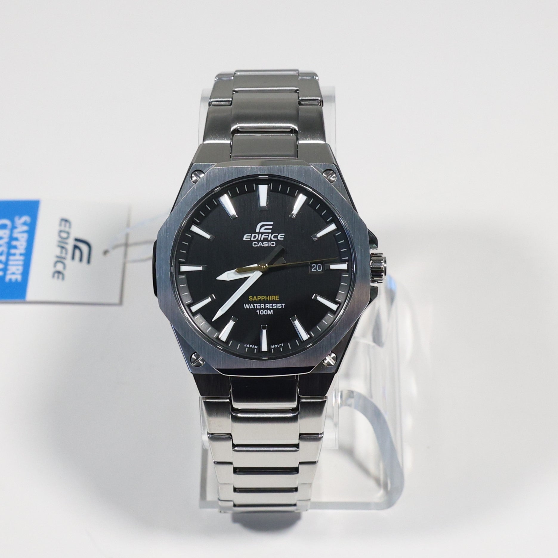 Casio Edifice Men's Black Dial Stainless Steel Sports Watch EFR-S108D-1AVUEF