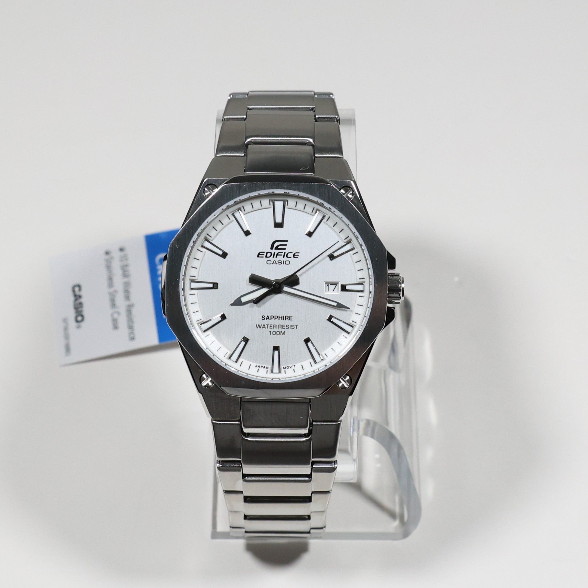 Casio Edifice Men's Silver Dial Stainless Steel Sports Watch EFR-S108D-7AVUEF
