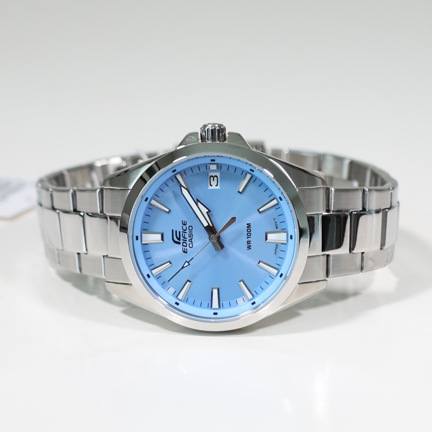 Casio Edifice Blue Dial Men's Sports Stainless Steel Watch EFV-100D-2BVUEF