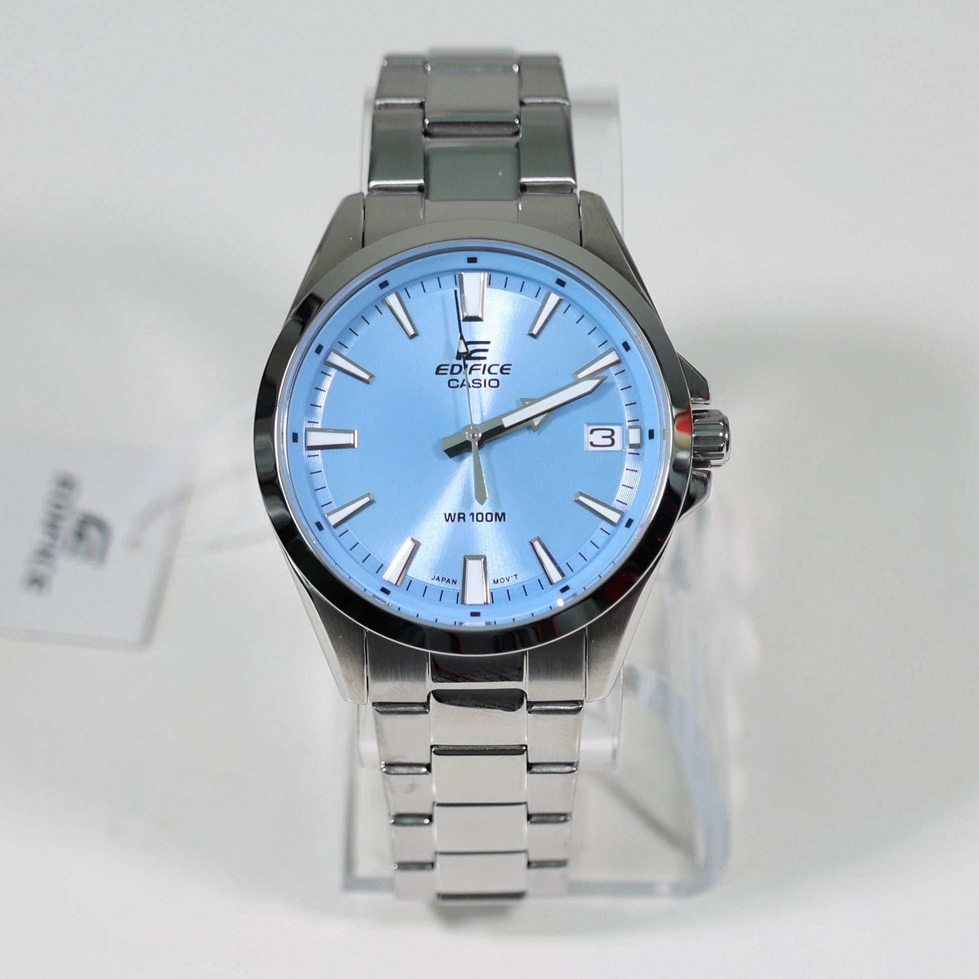 Casio Edifice Blue Dial Men's Sports Stainless Steel Watch EFV-100D-2BVUEF