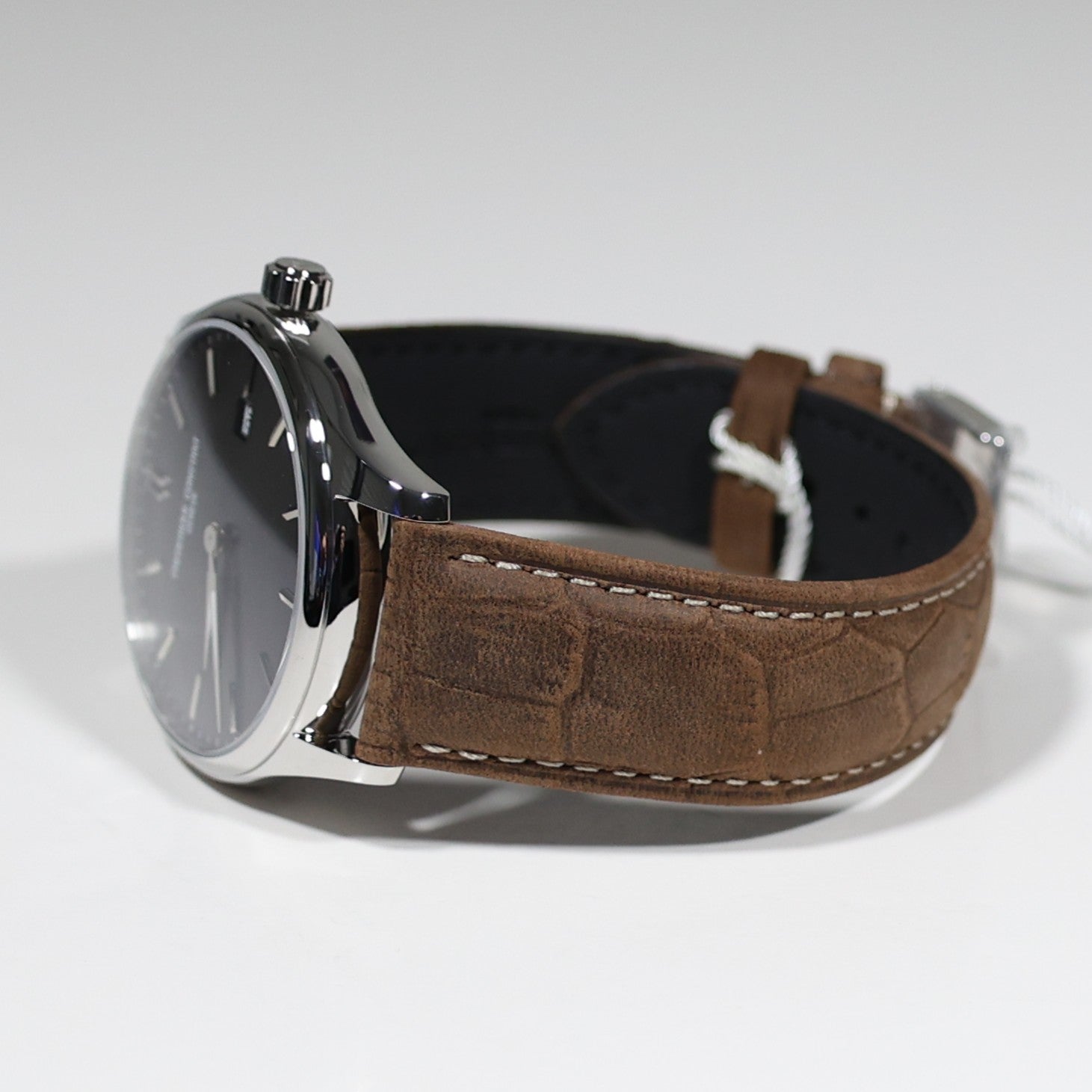 Frederique Constant Men's Gray Dial Brown Leather Strap Watch FC-220DGS5B6